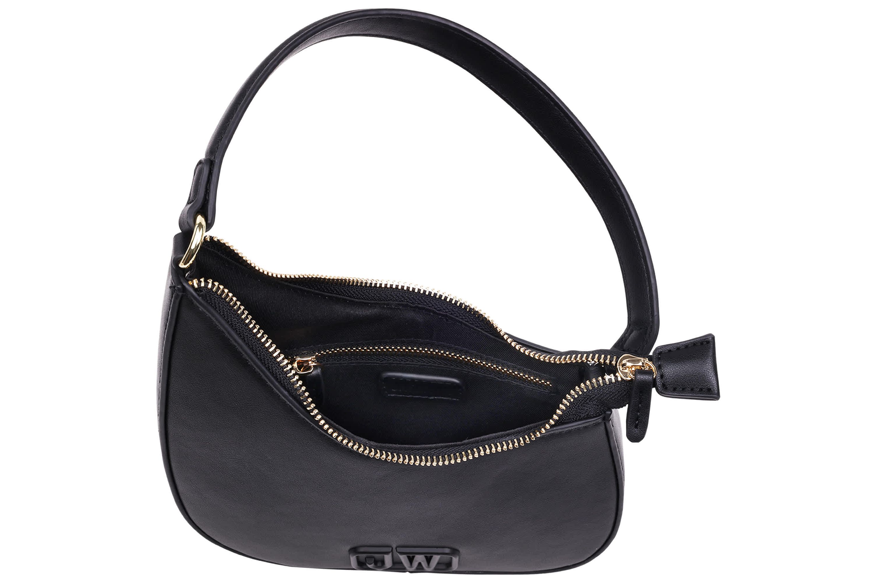 Jason Wu Smooth PU Shoulder Bag with Tonal 3D Logo