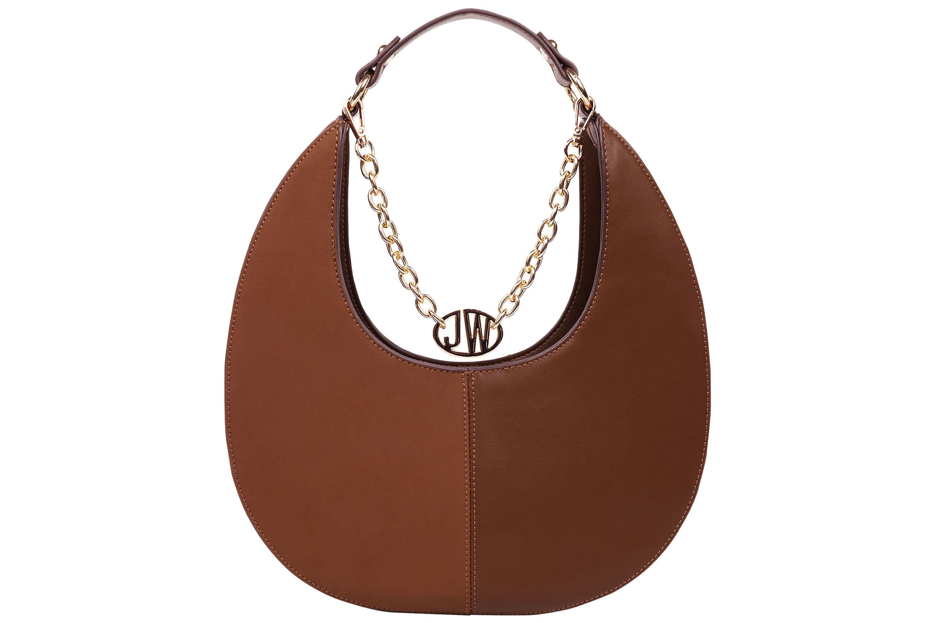 Jason Wu Smooth & Suede PU Shoulder Bag with Chain Logo Detail