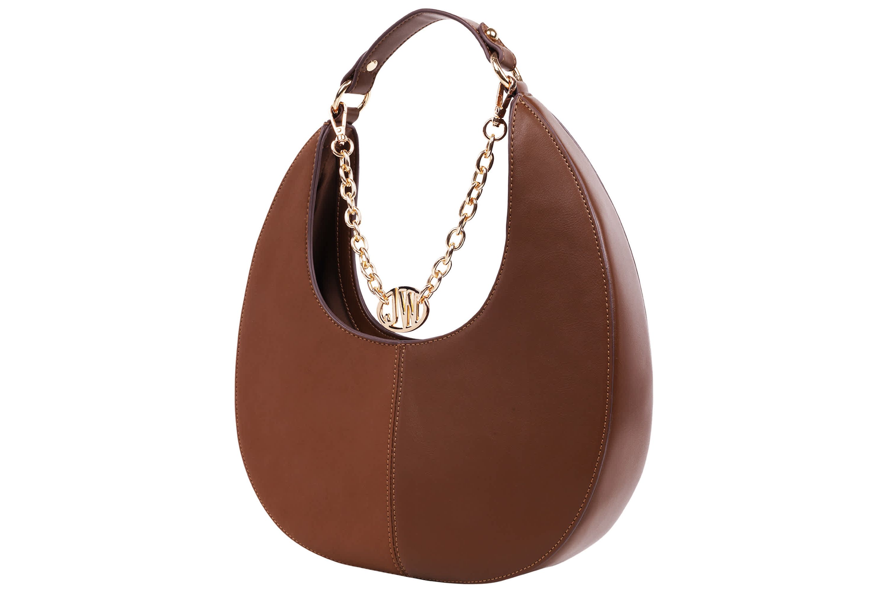 Jason Wu Smooth & Suede PU Shoulder Bag with Chain Logo Detail