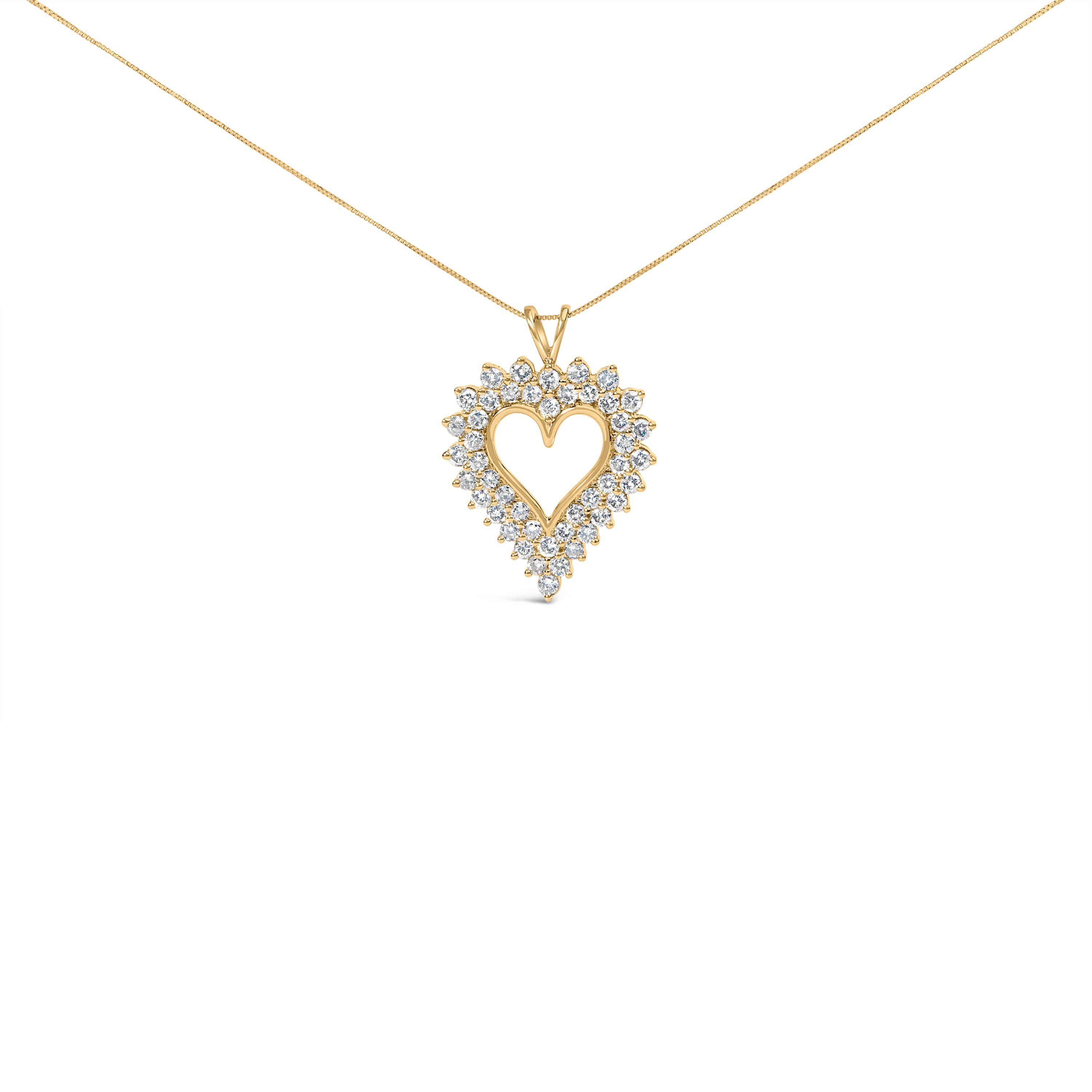 .925 Sterling Silver 3.00 Cttw Diamond Cluster Heart 18" Pendant Necklace