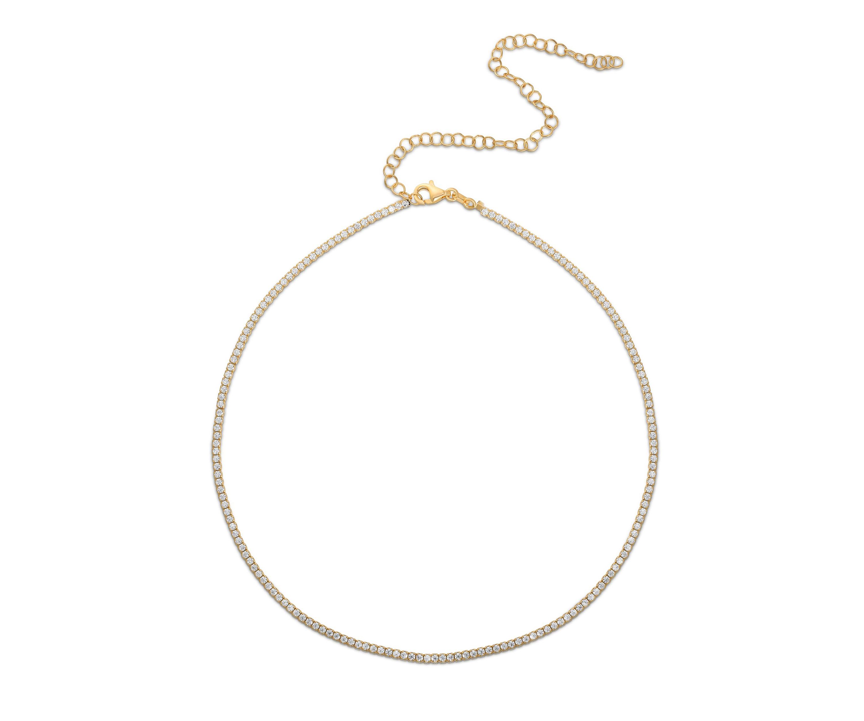 Sterling Silver Cubic Zirconia Tennis Choker