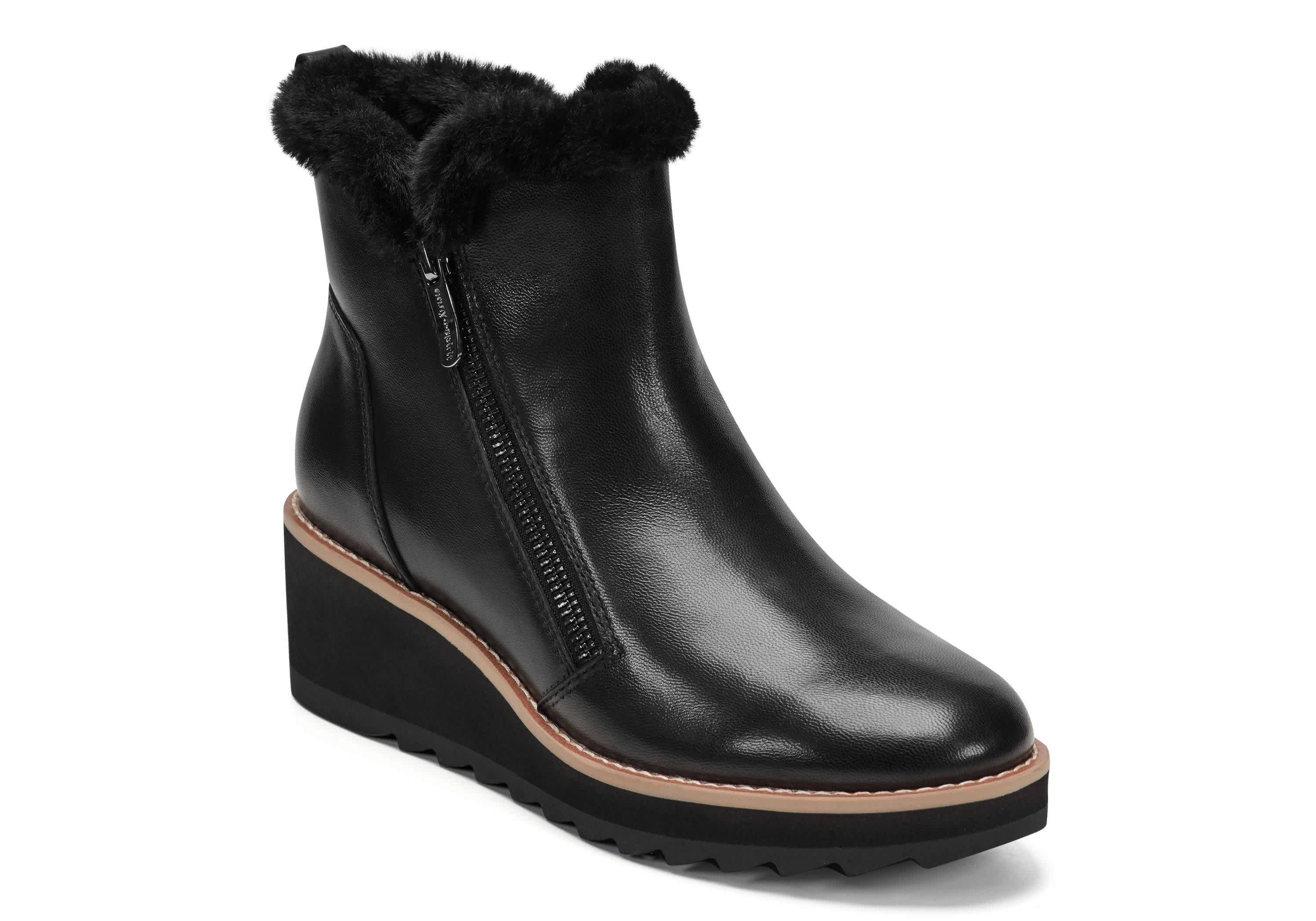 Jane Round Toe Casual Wedge Booties