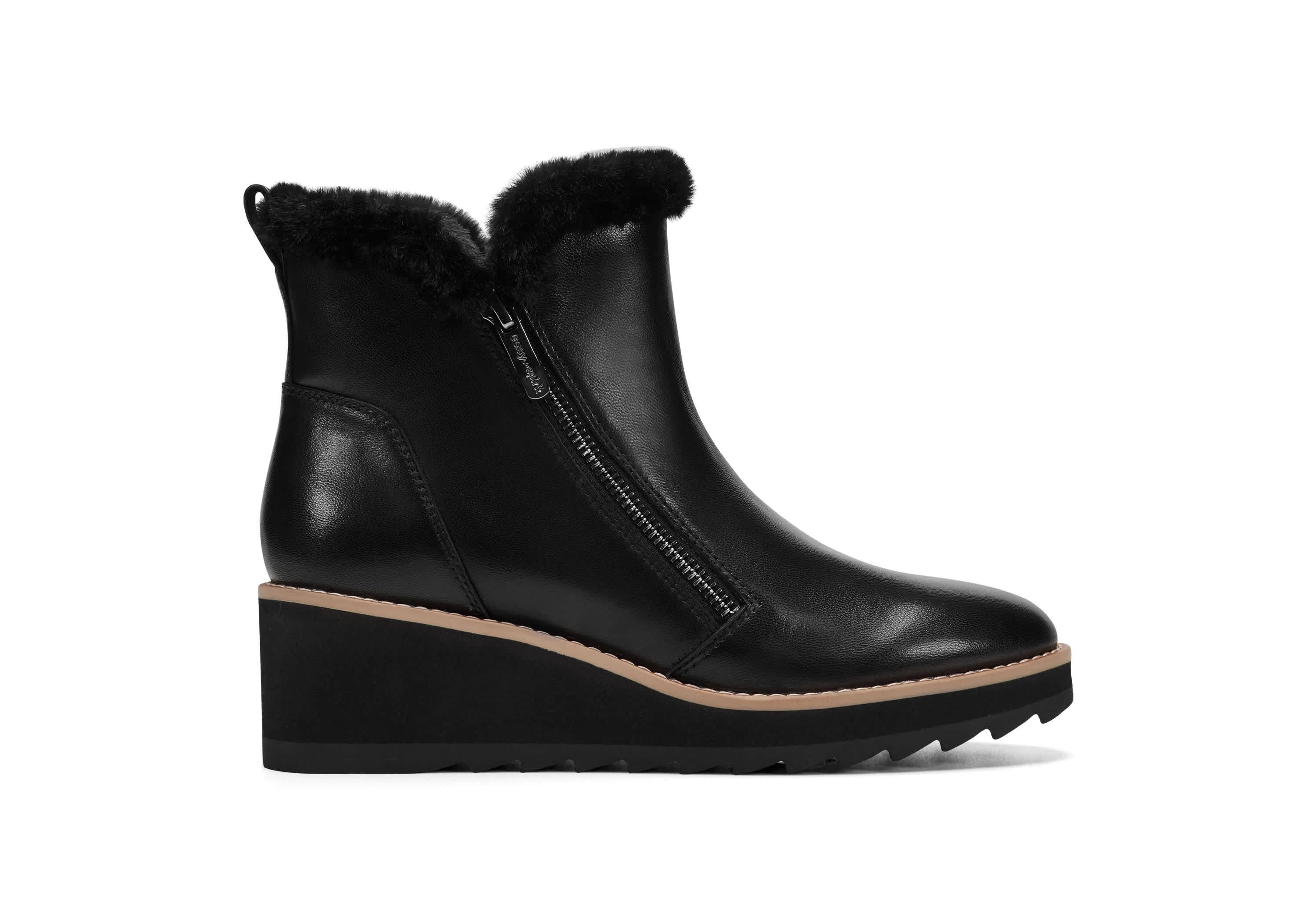 Jane Round Toe Casual Wedge Booties