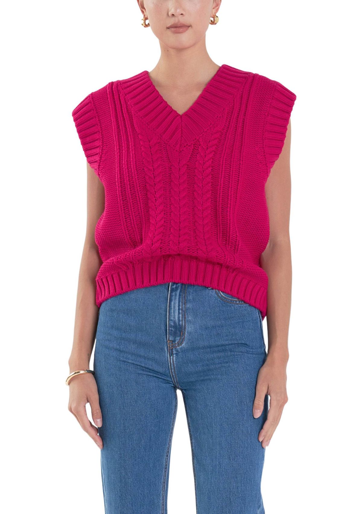 Cable Knit Vest