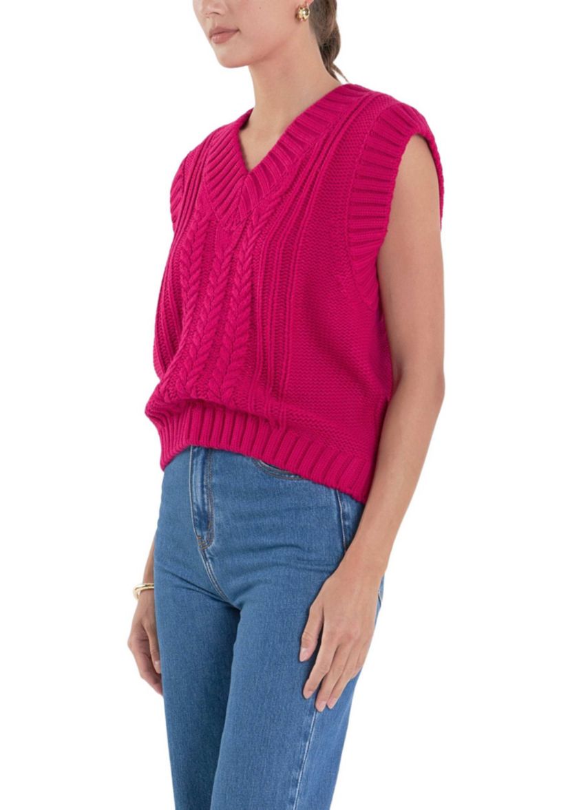 Cable Knit Vest