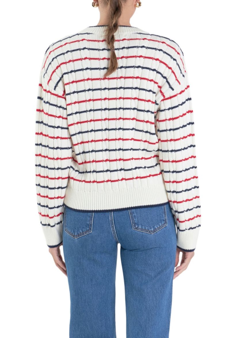 Stripe Cable Knit