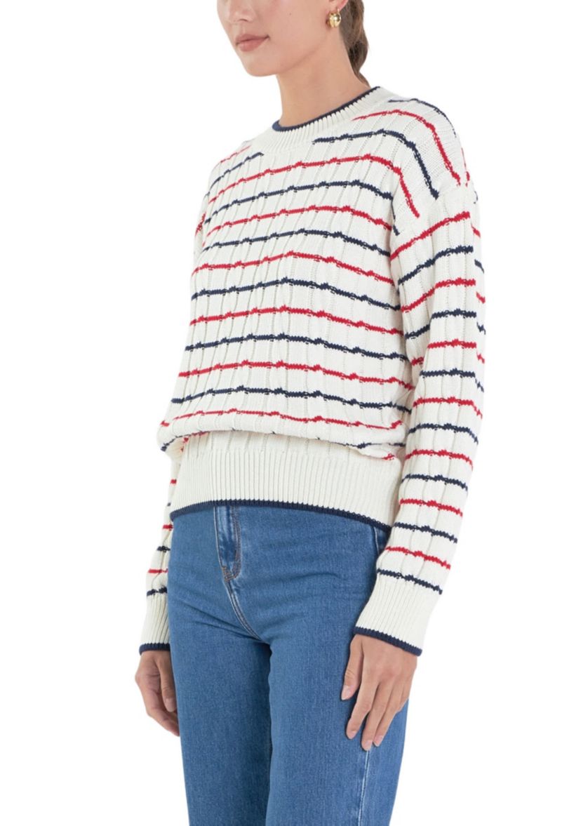 Stripe Cable Knit