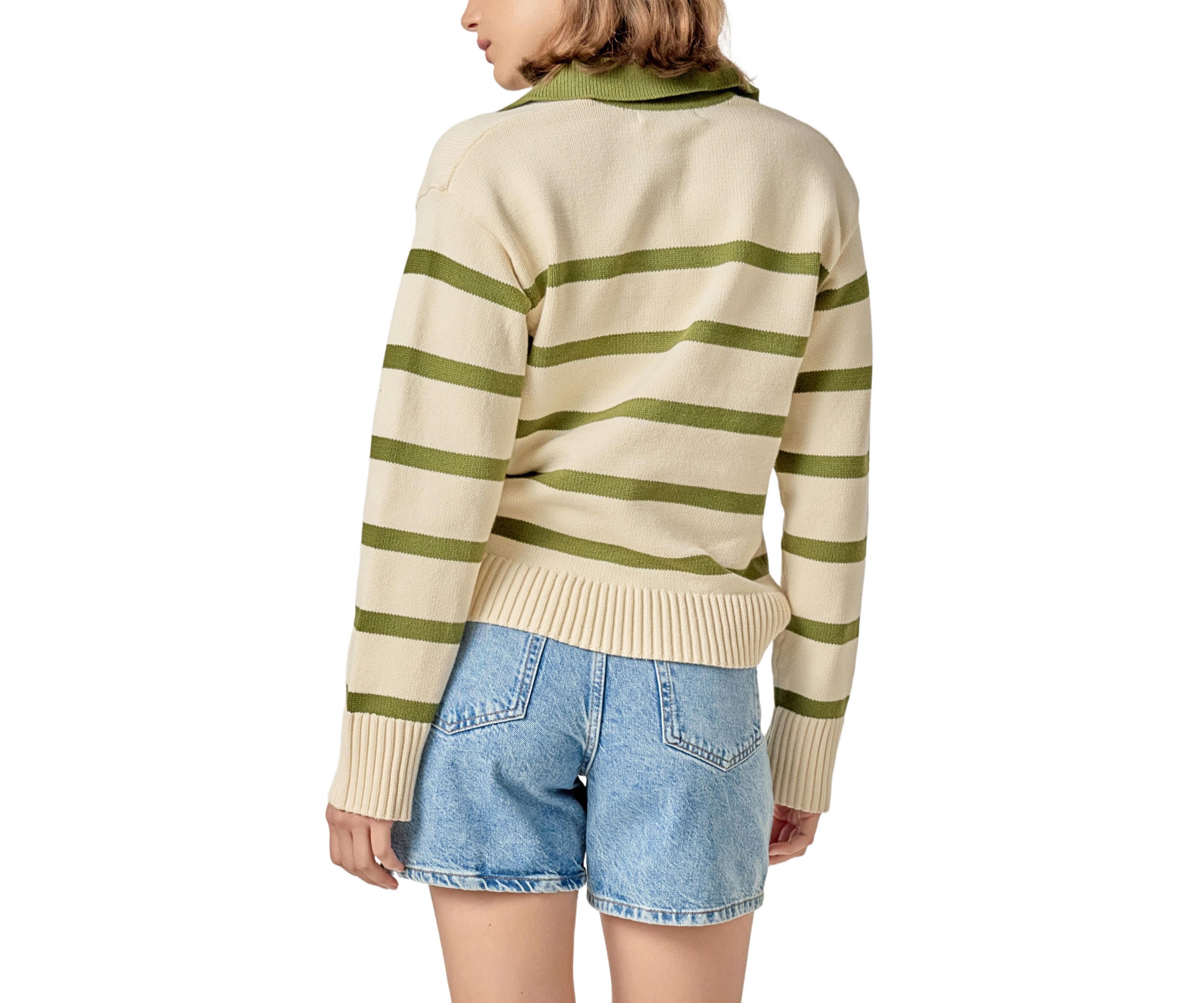 Striped Collared Sweater