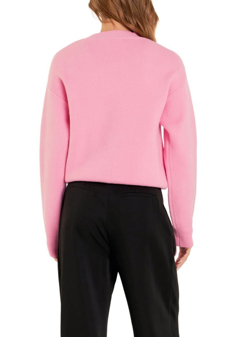 Pom Pom Heart Sweater