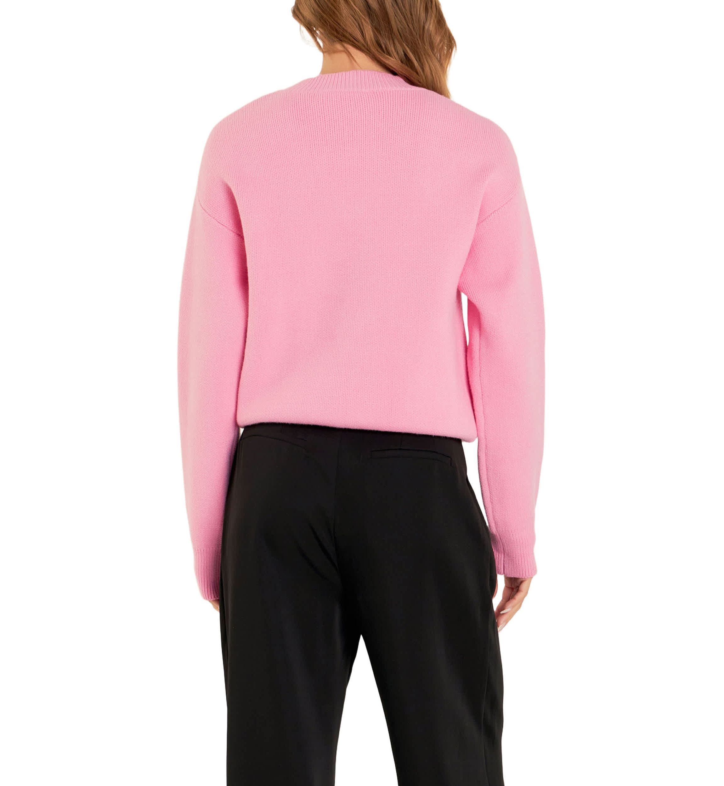 Pom Pom Heart Sweater