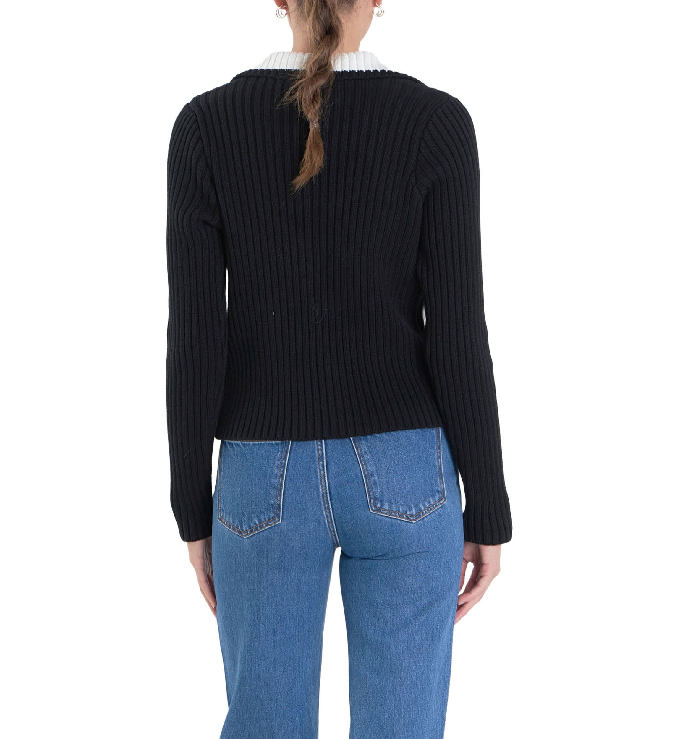 Color Block Polo Knit