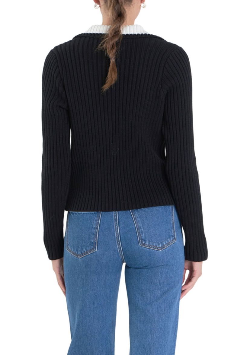 Color Block Polo Knit