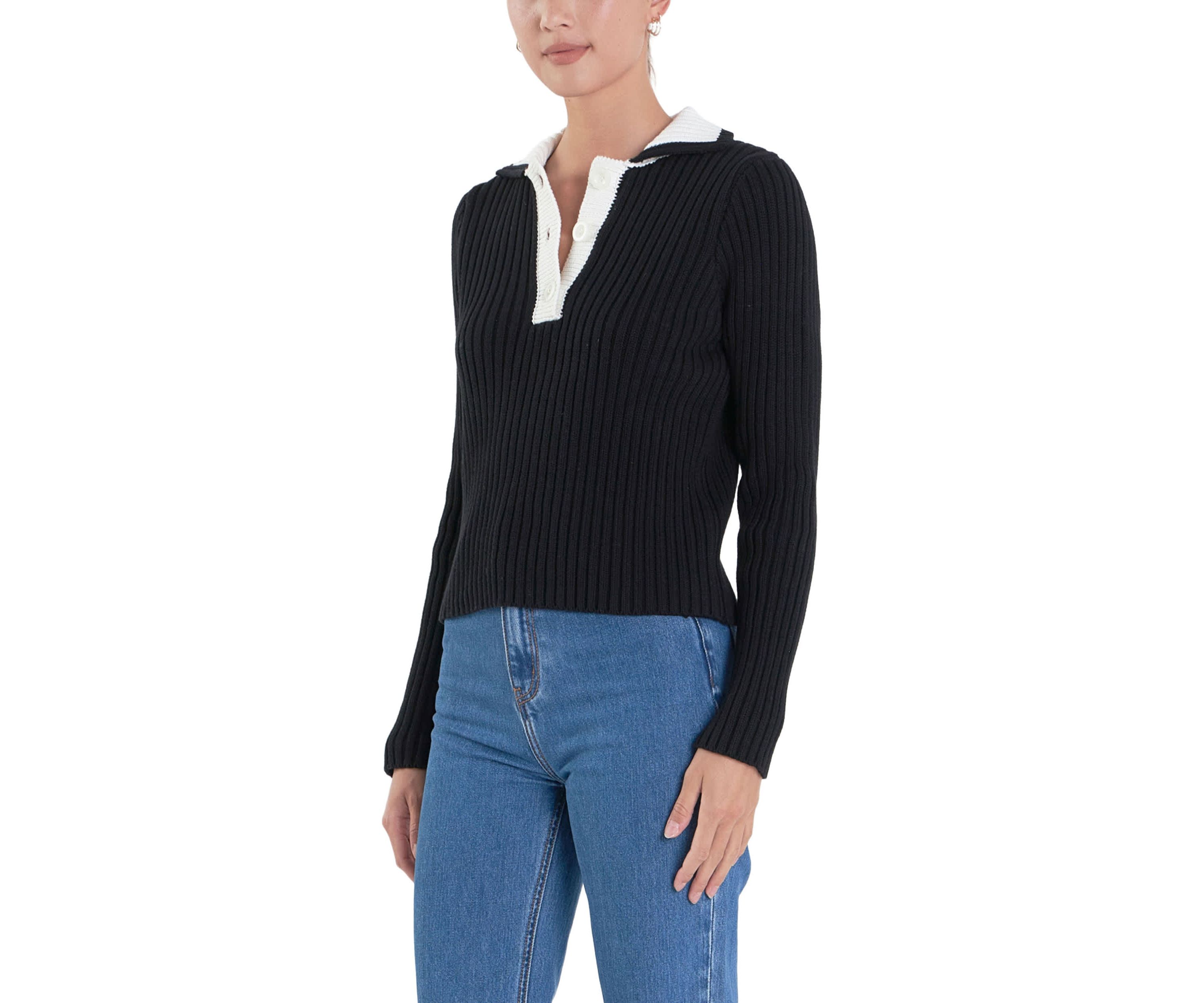 Color Block Polo Knit
