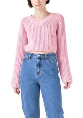 ENGLISH FACTORY Women's V-neck Knit Sweater