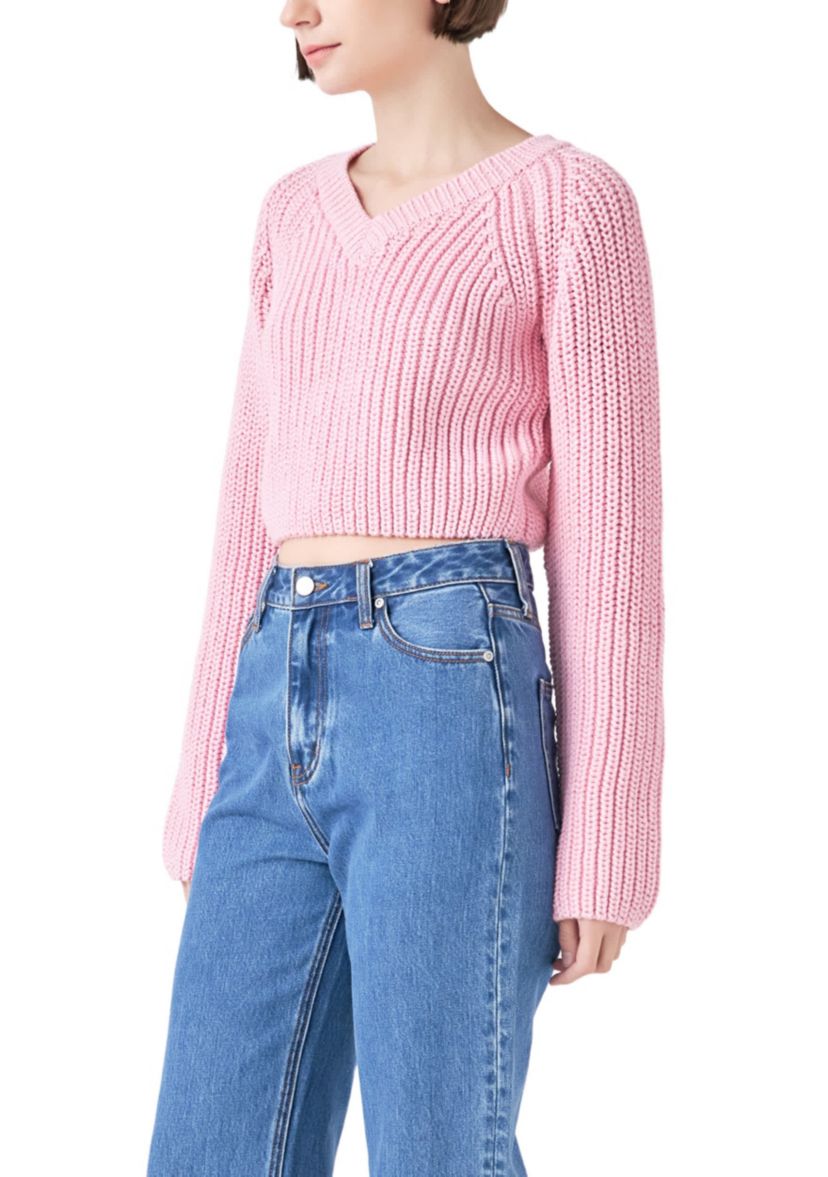 V-neck Knit Sweater