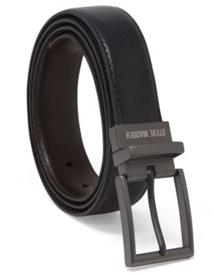Men's STEVE MADDEN SMOOTH BELT, Black, XL