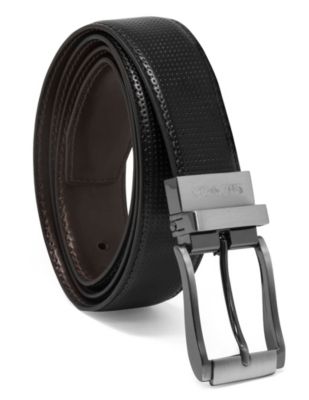 Men's STEVE MADDEN PERFORATED BELT, Black, XL