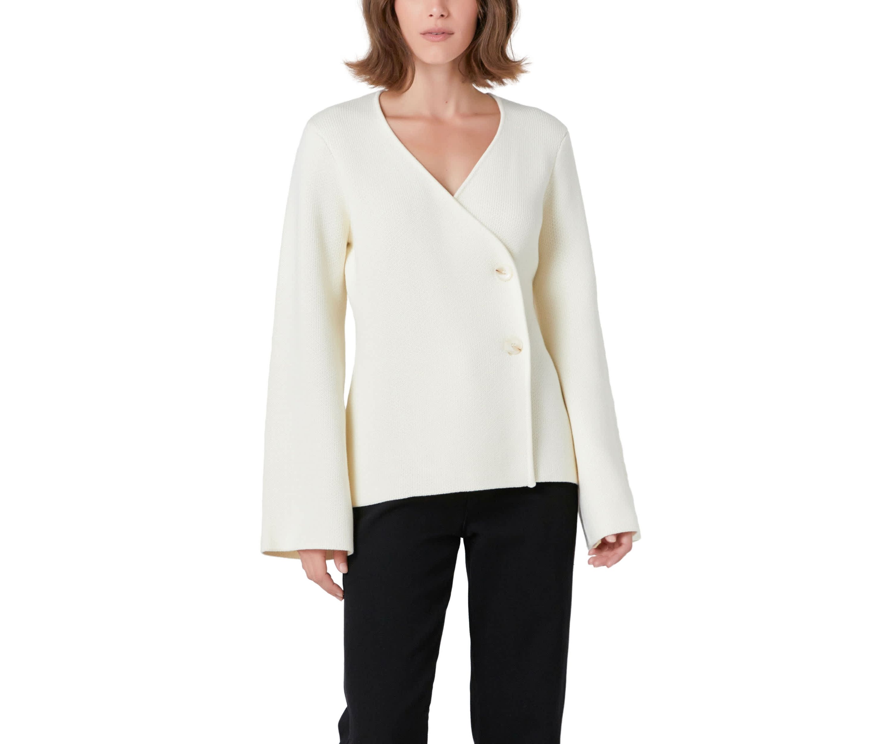 2 Button Cinched Sweater Cardigan