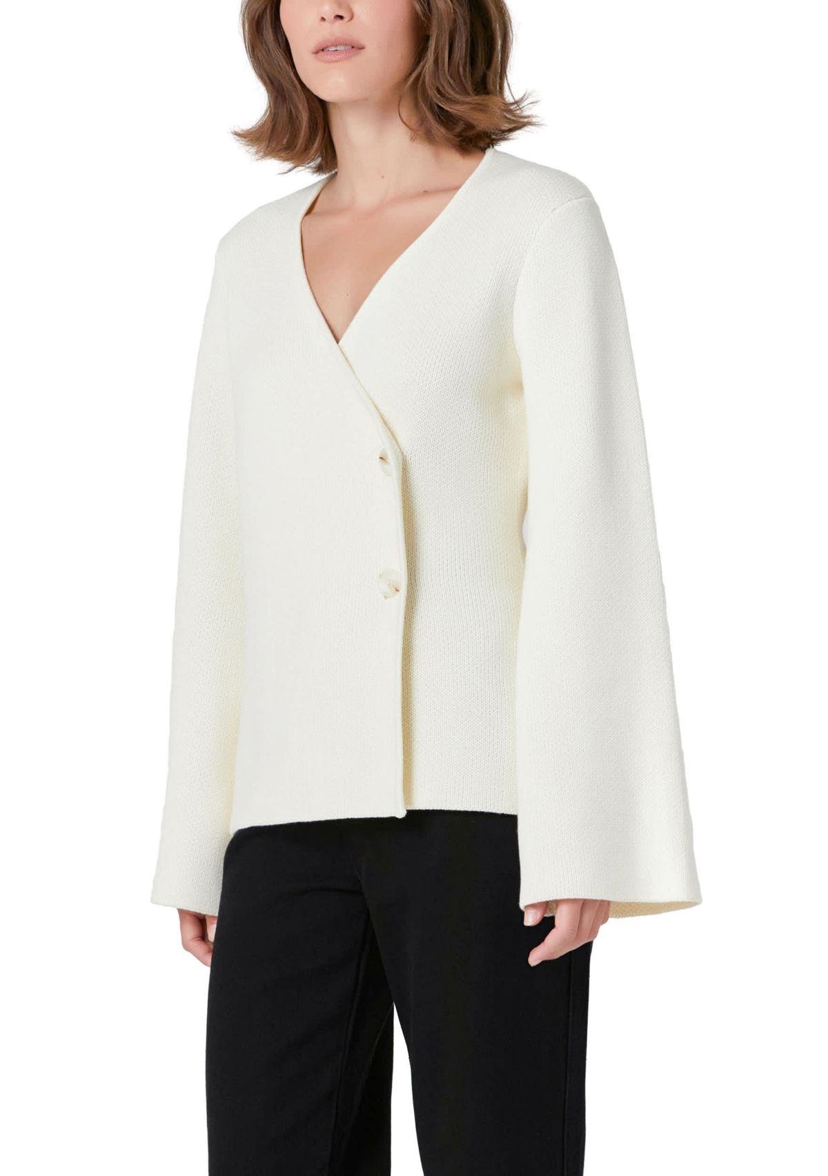 2 Button Cinched Sweater Cardigan