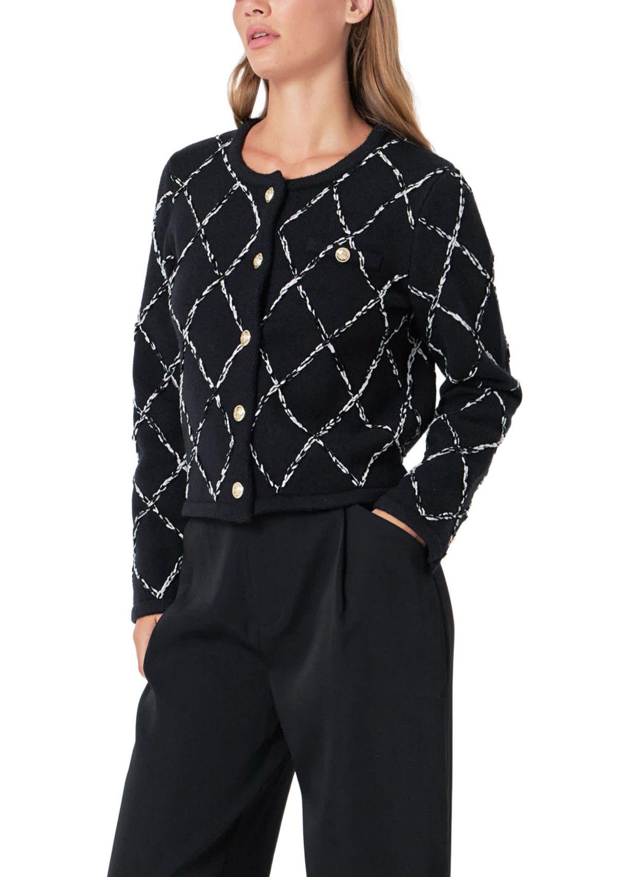 Diamond Pattern Knit