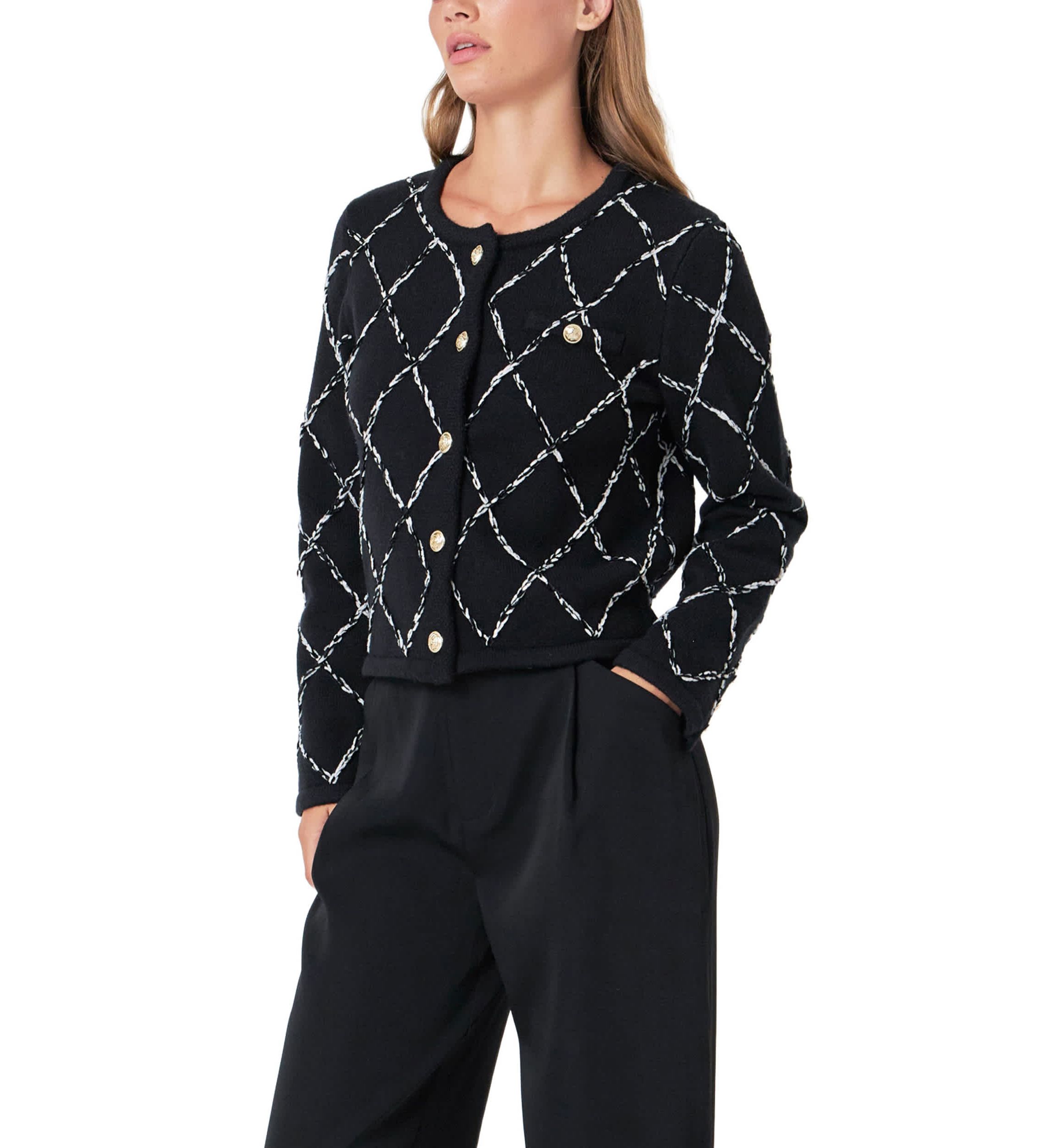 Diamond Pattern Knit