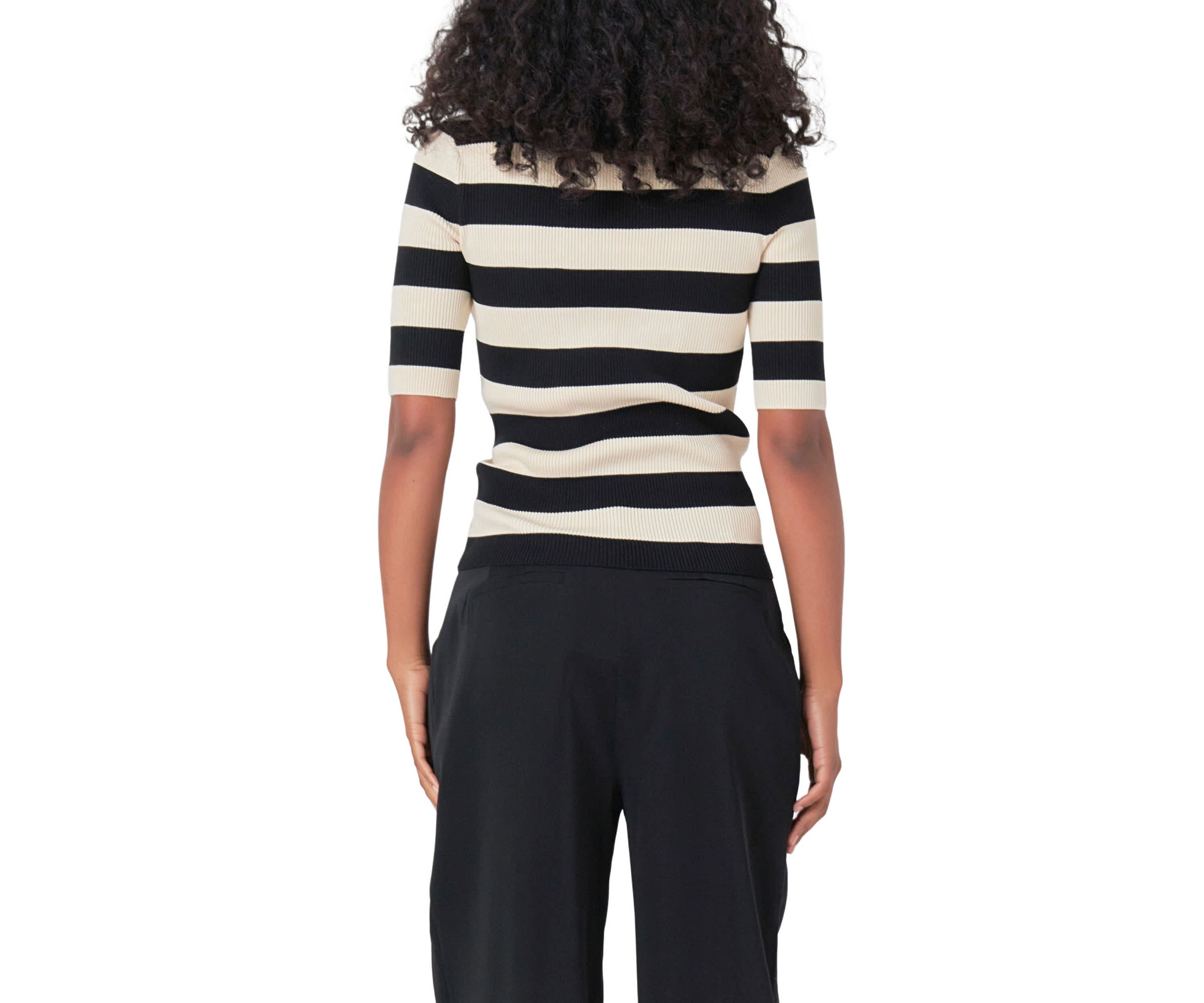 Striped Knit Top