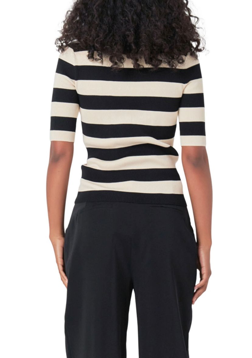Striped Knit Top