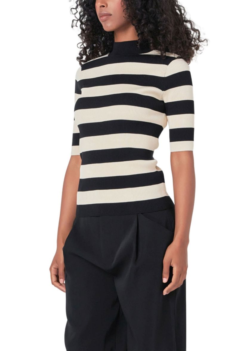 Striped Knit Top