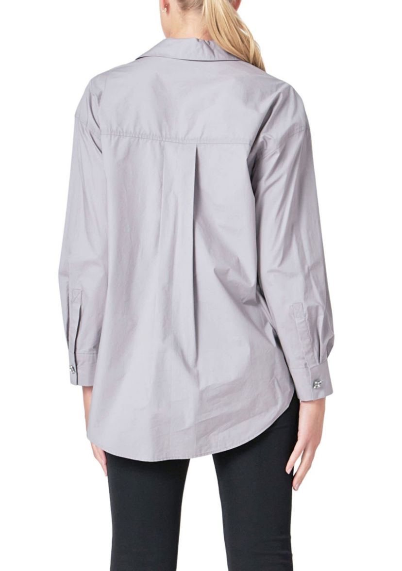 Oversize Button Collared Shirt