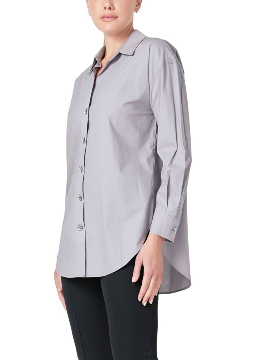 Oversize Button Collared Shirt
