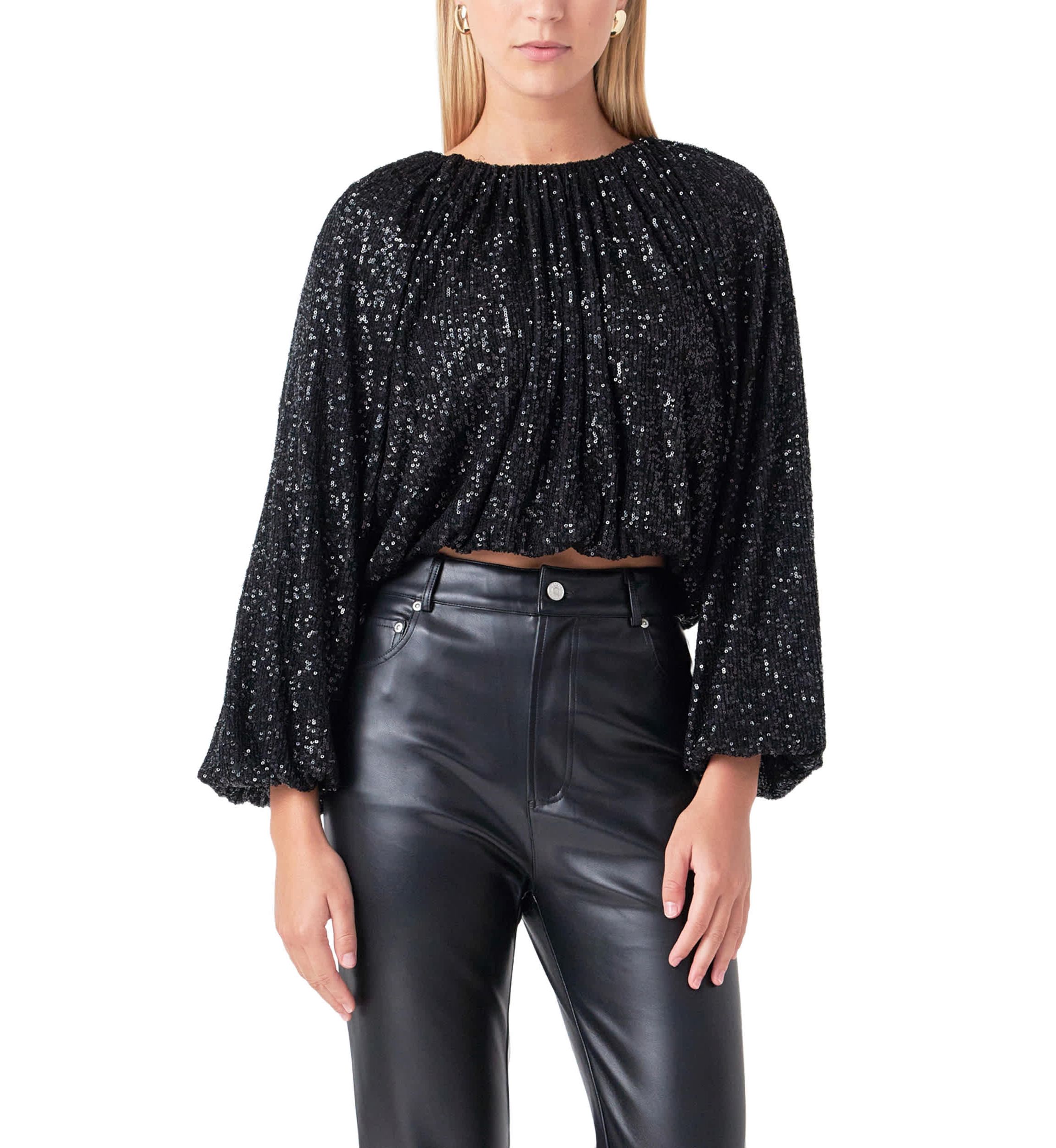 Sequins Blouson Top