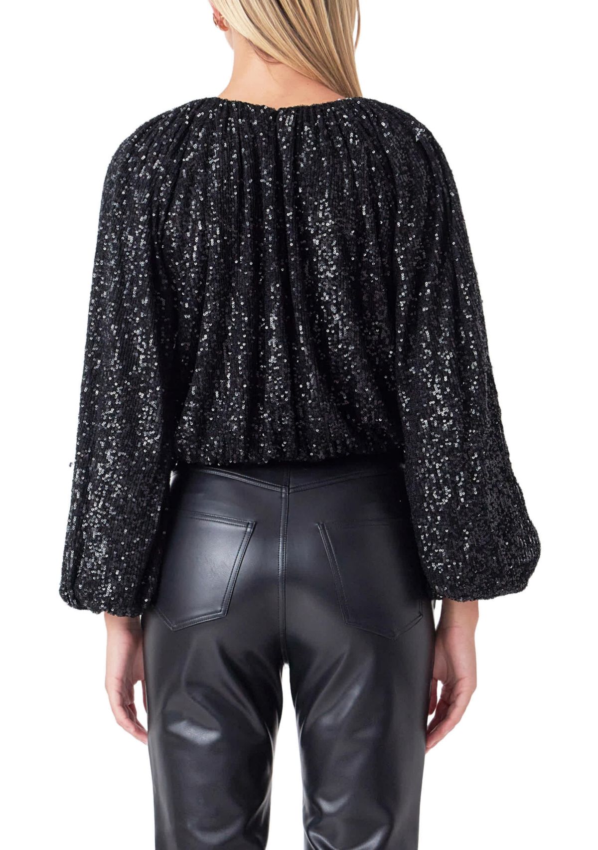 Sequins Blouson Top