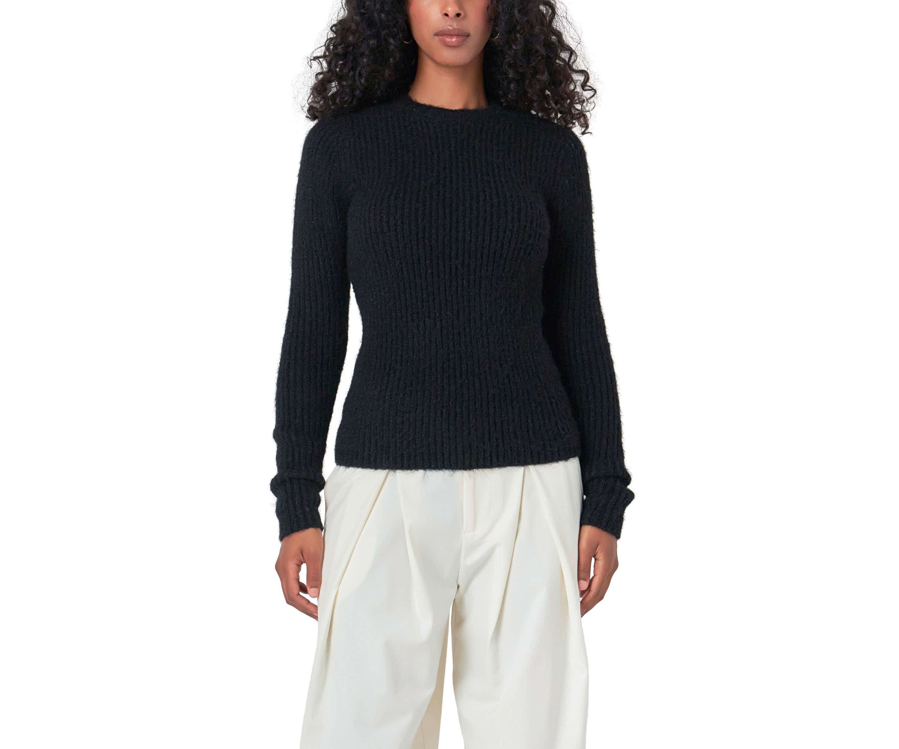 Ribbed Long Sleeve Top