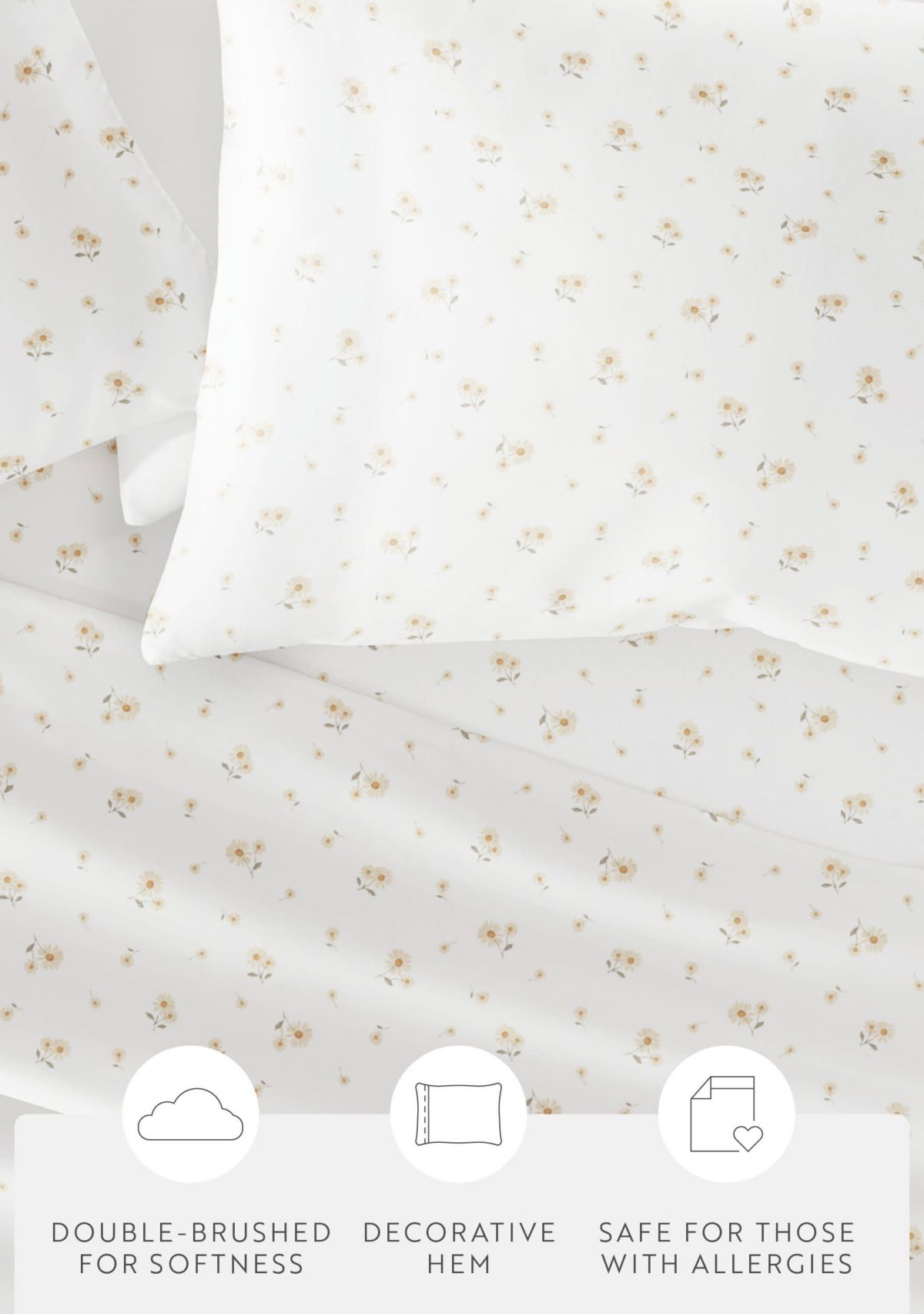 Ultra Soft 4-Piece Sweet Florals Ditsy Patterned  Sheet Set