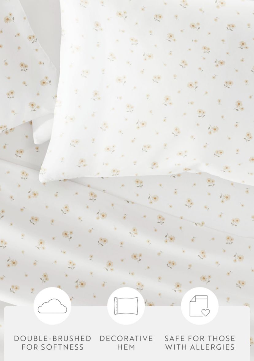 Ultra Soft 4-Piece Sweet Florals Ditsy Patterned  Sheet Set