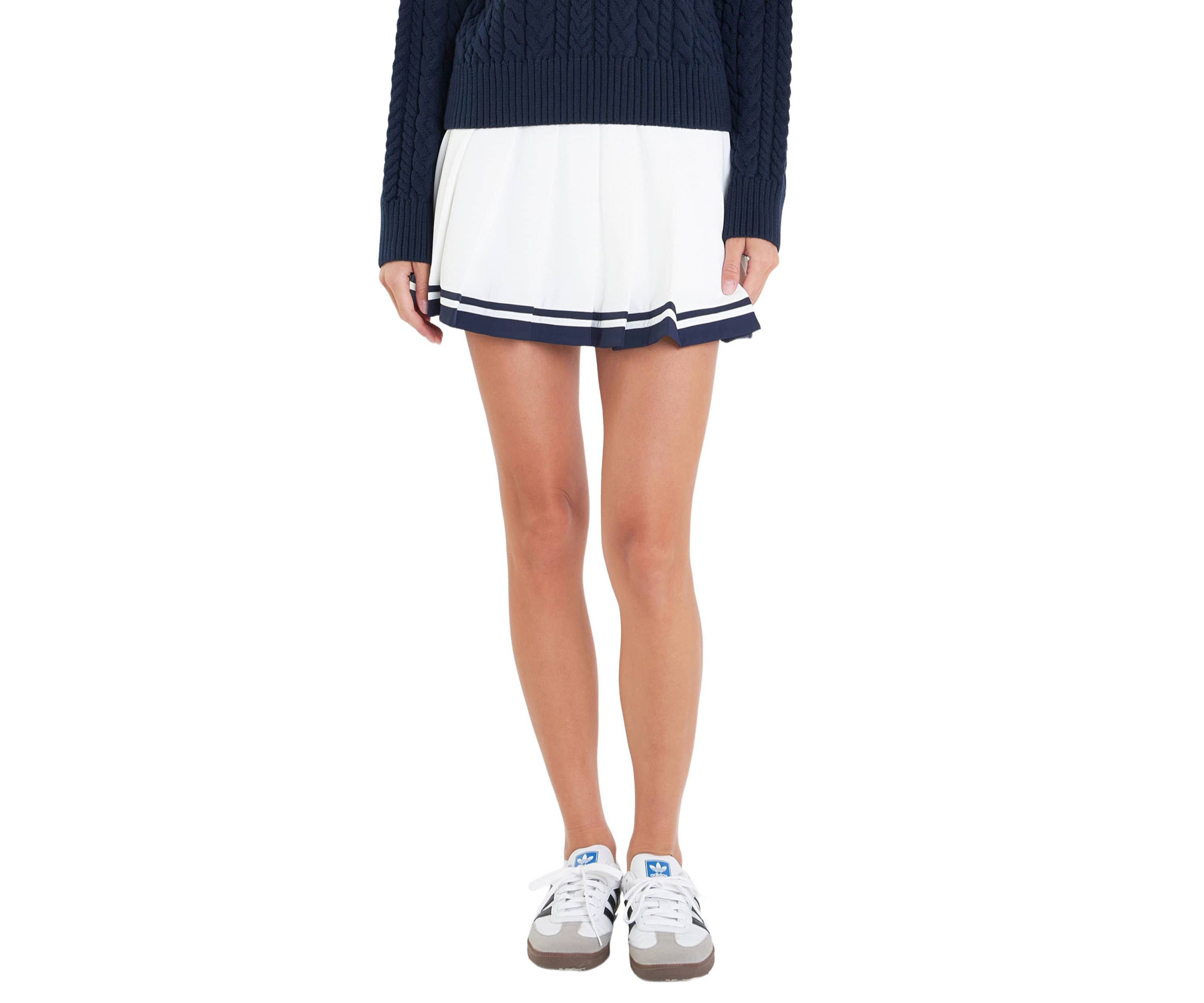 Color Block Pleated Skort