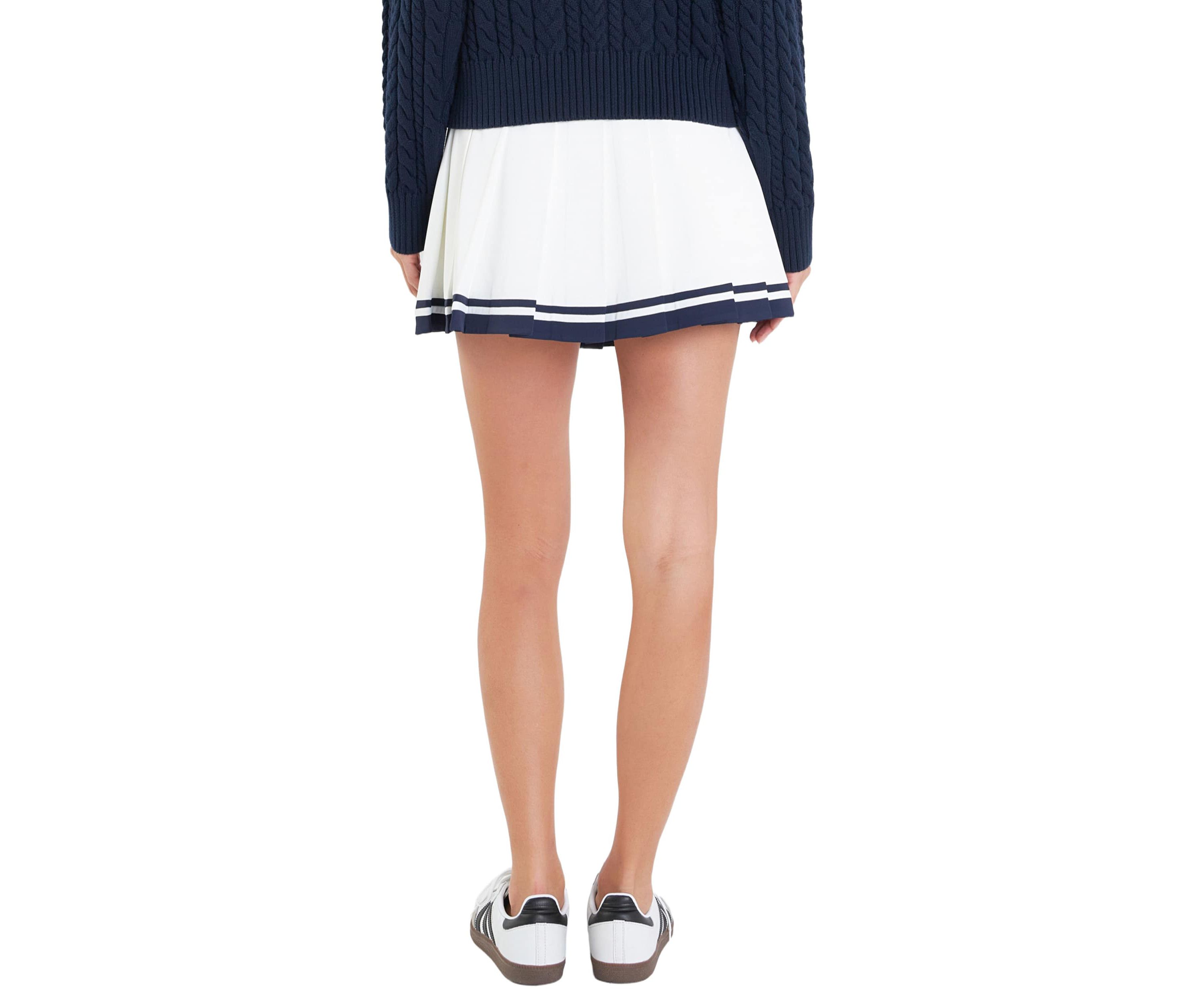 Color Block Pleated Skort