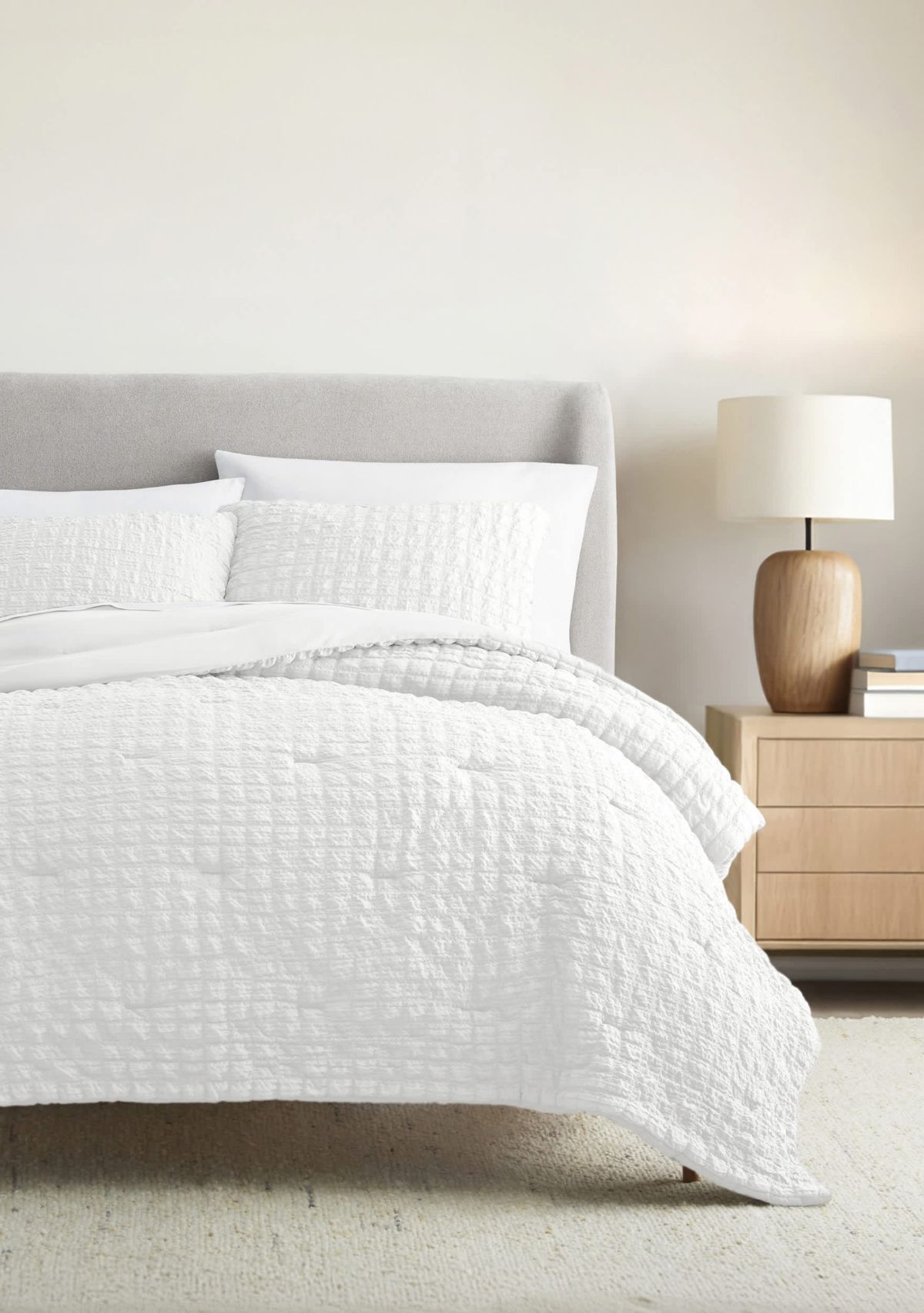 Seersucker Textured Ultra Soft Microfiber All Season Down-Alternative Comforter Set