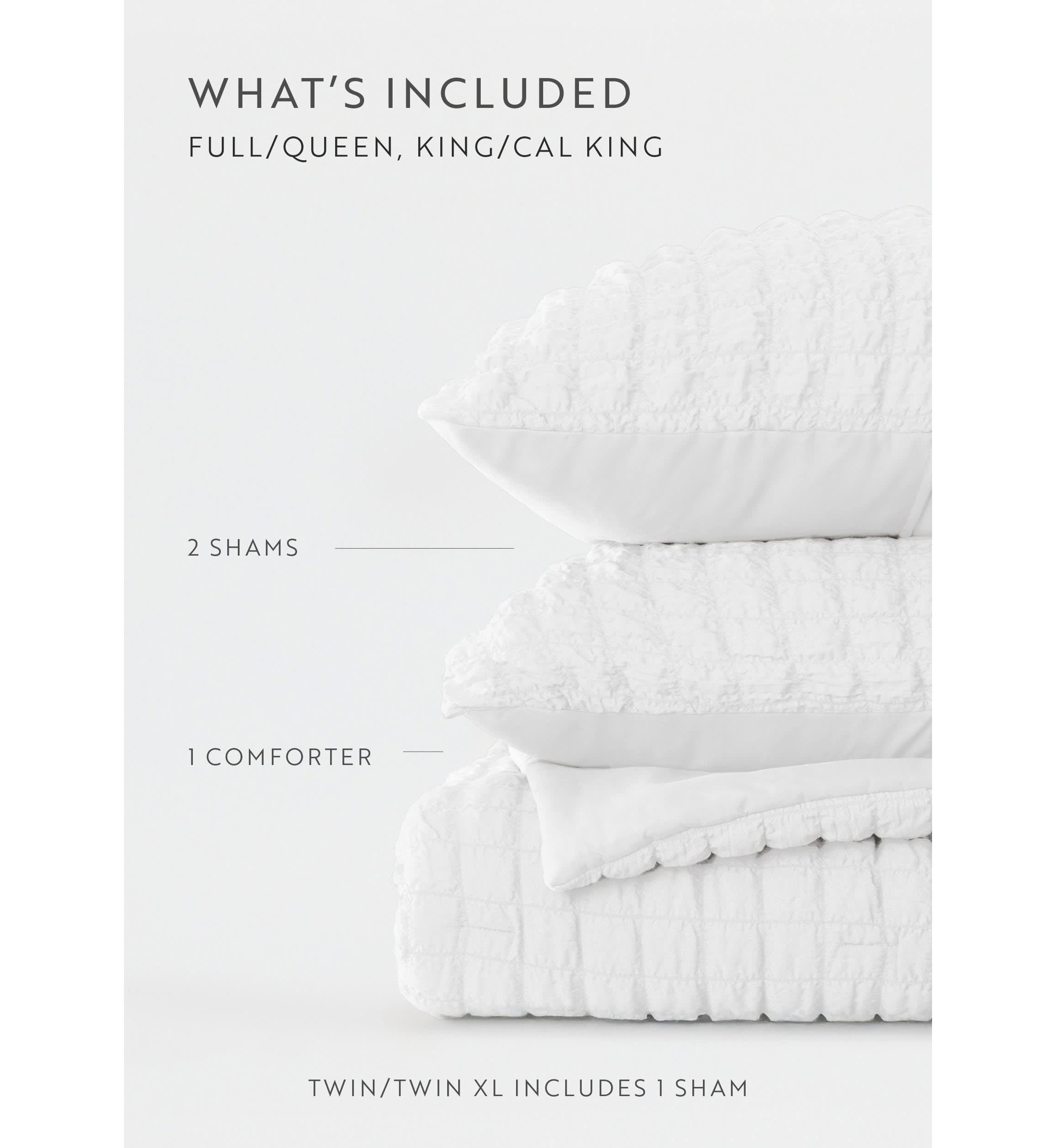Seersucker Textured Ultra Soft Microfiber All Season Down-Alternative Comforter Set