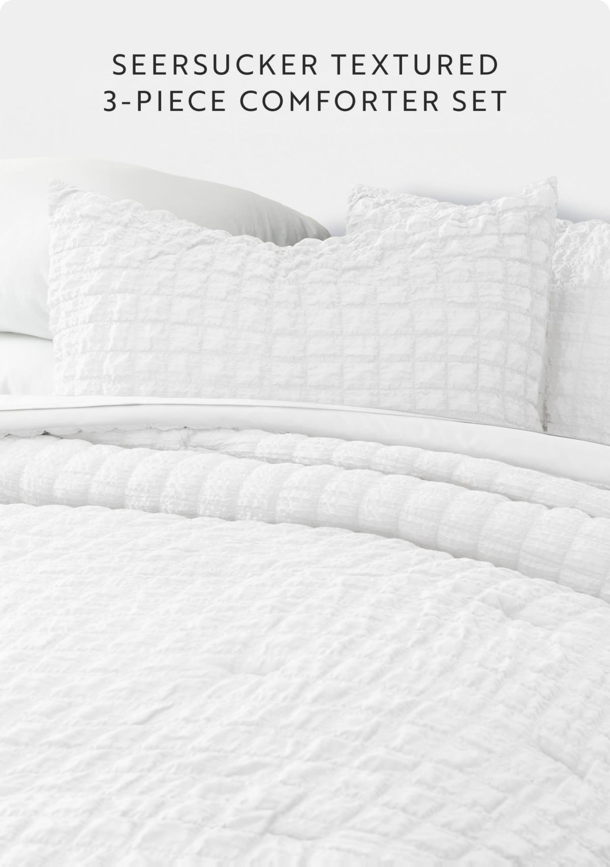 Seersucker Textured Ultra Soft Microfiber All Season Down-Alternative Comforter Set