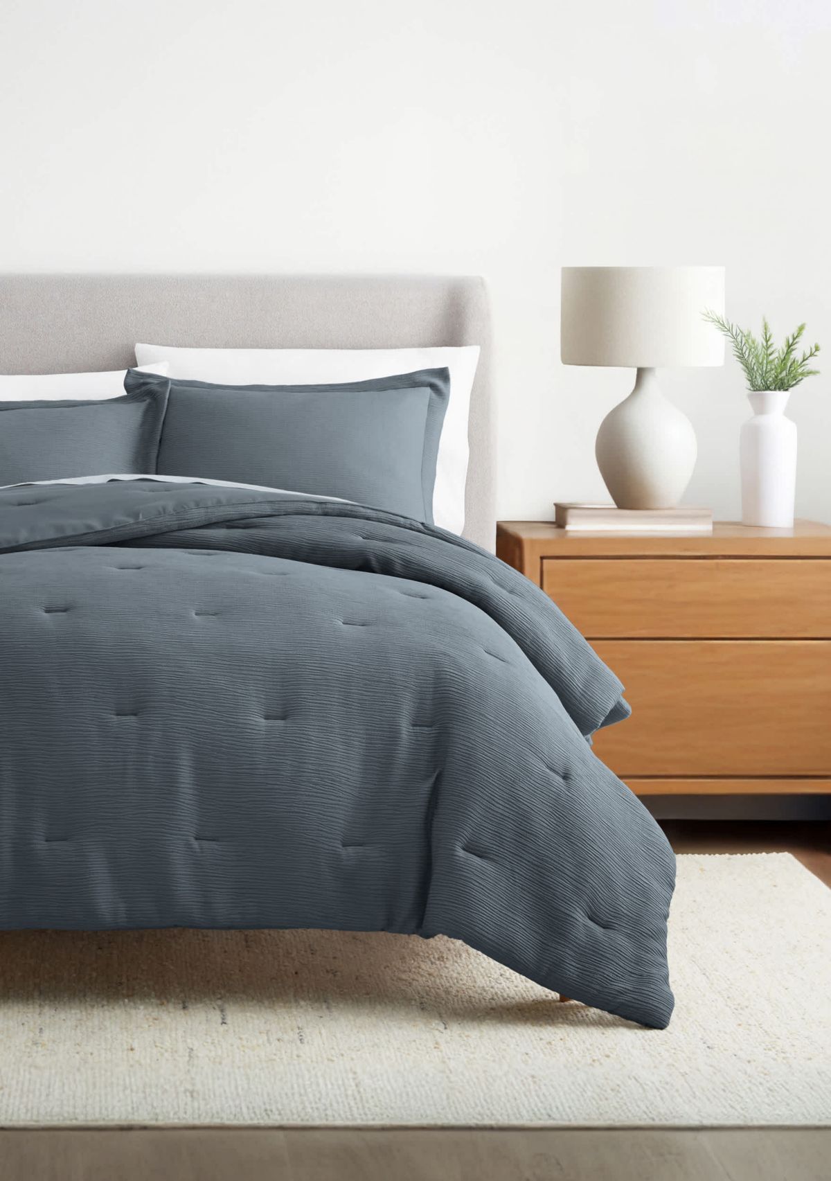 Cloud Weave Gauze Textured Ultra Soft Microfiber All Season Down-Alternative Comforter Set