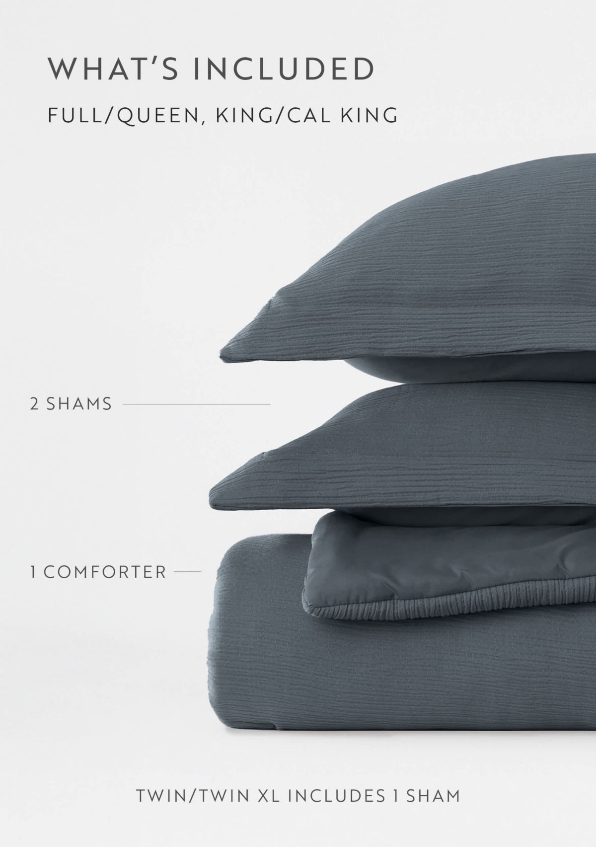 Cloud Weave Gauze Textured Ultra Soft Microfiber All Season Down-Alternative Comforter Set