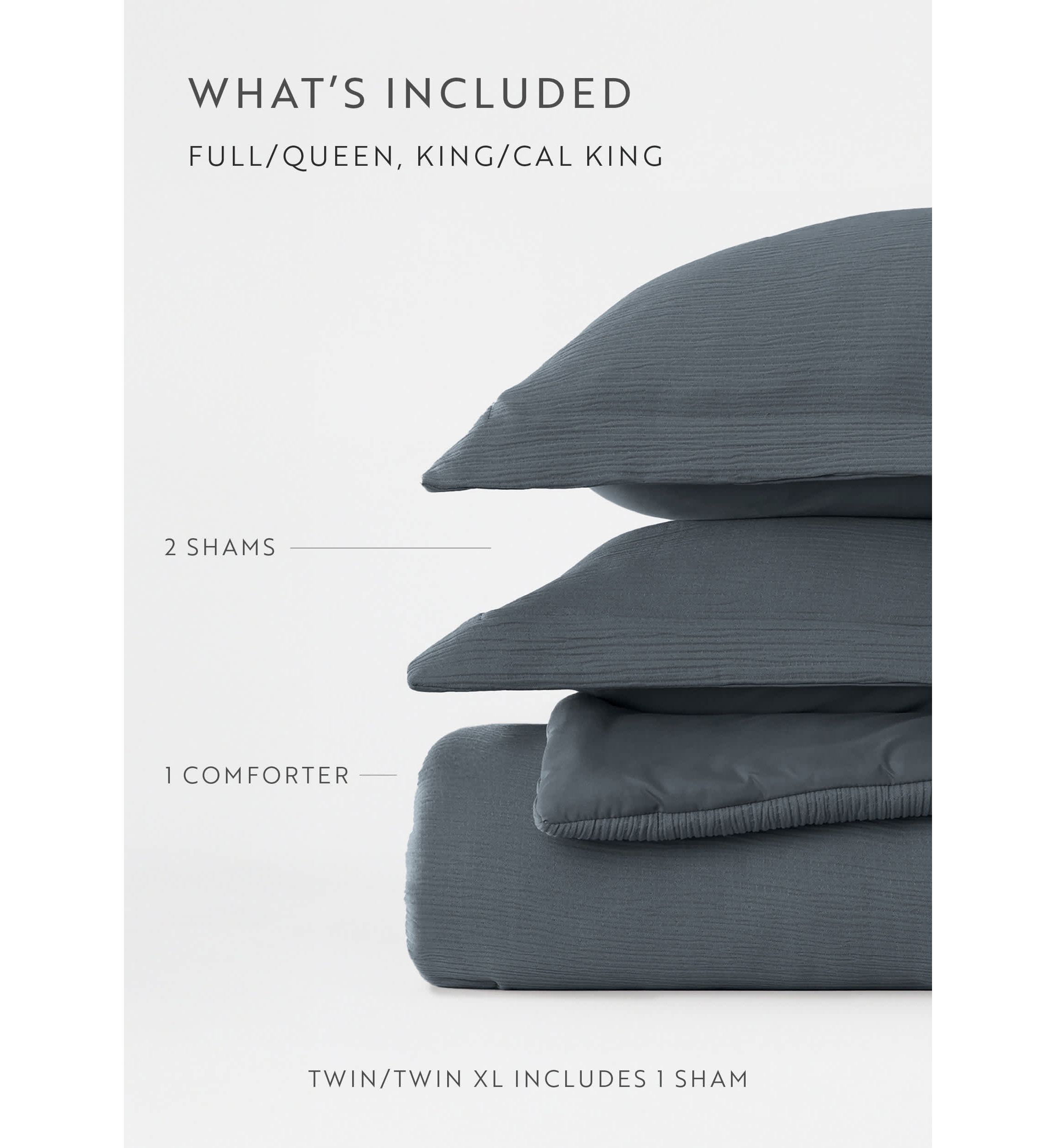 Cloud Weave Gauze Textured Ultra Soft Microfiber All Season Down-Alternative Comforter Set