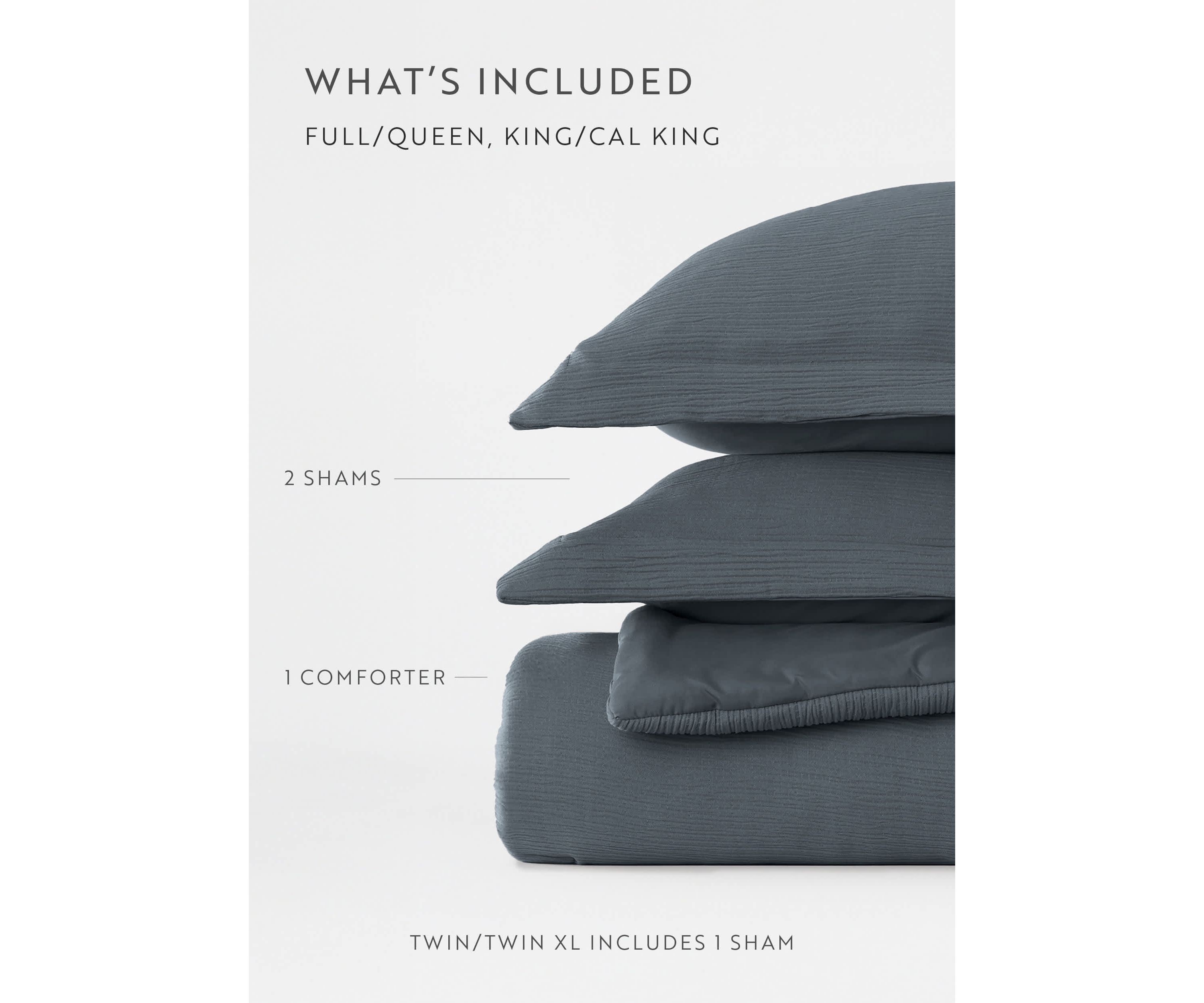 Cloud Weave Gauze Textured Ultra Soft Microfiber All Season Down-Alternative Comforter Set