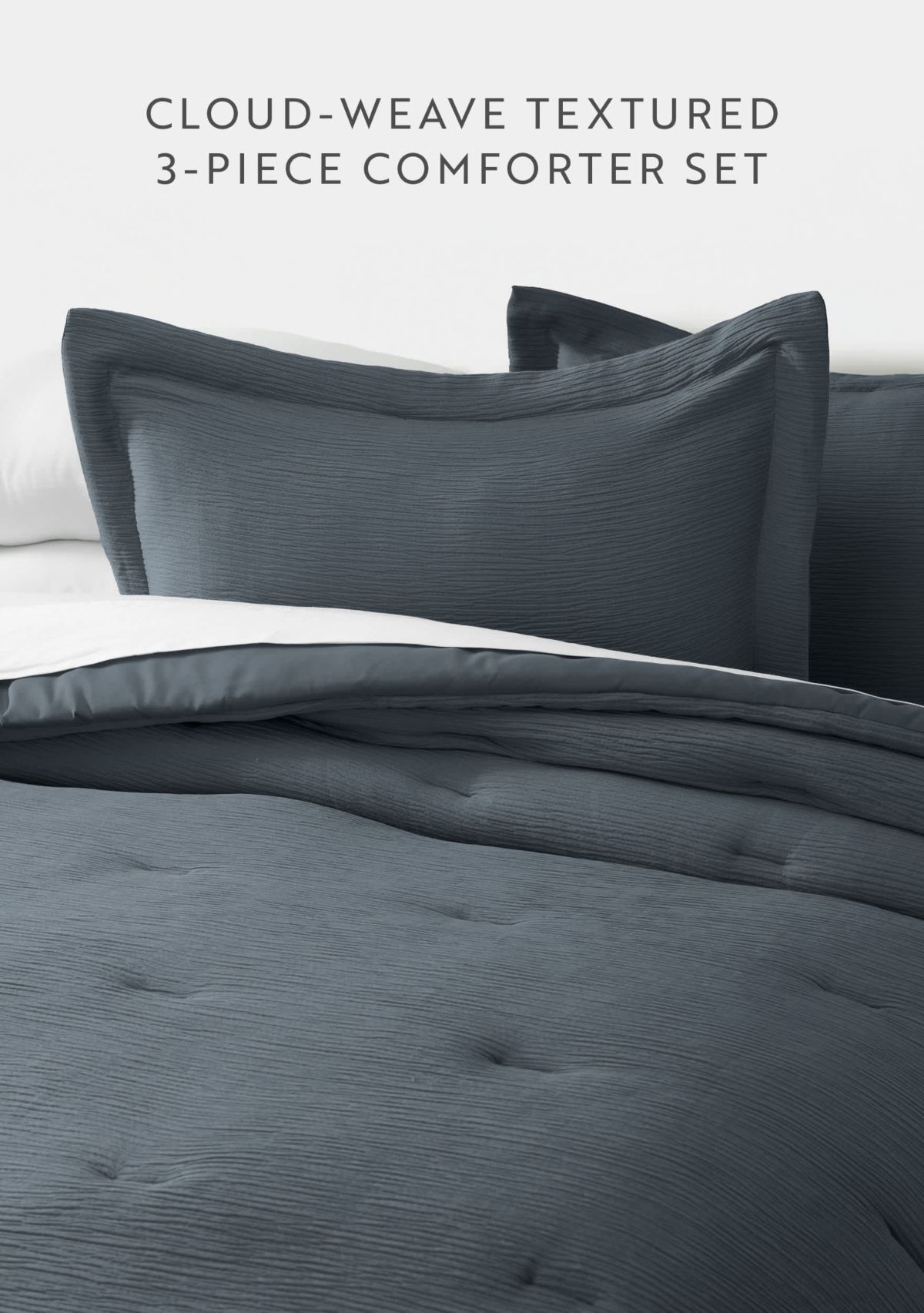 Cloud Weave Gauze Textured Ultra Soft Microfiber All Season Down-Alternative Comforter Set