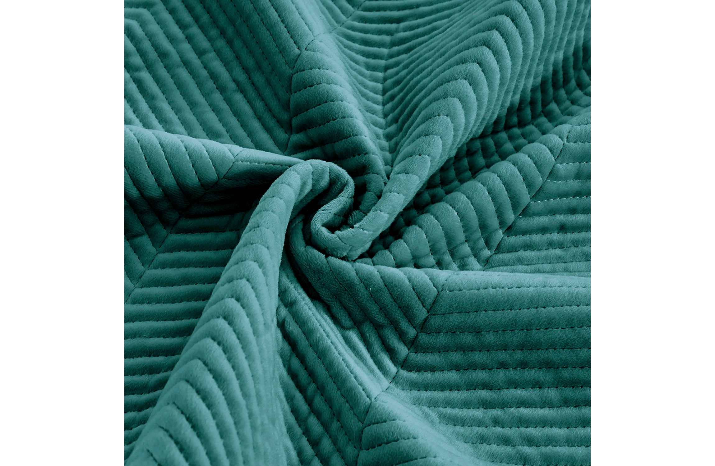 Pointehaven Luxury Chevron Velvet Quilt Set