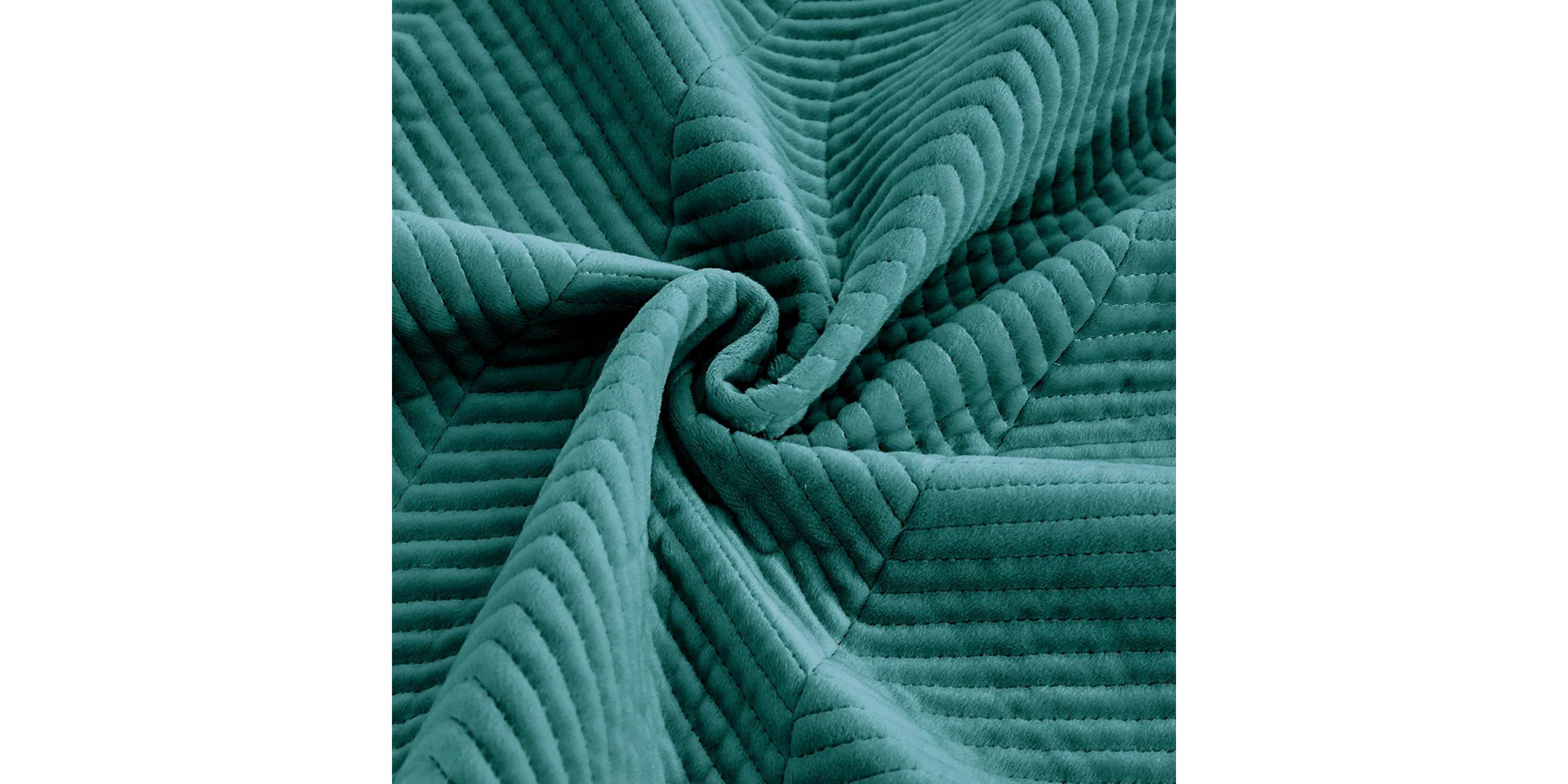 Pointehaven Luxury Chevron Velvet Quilt Set