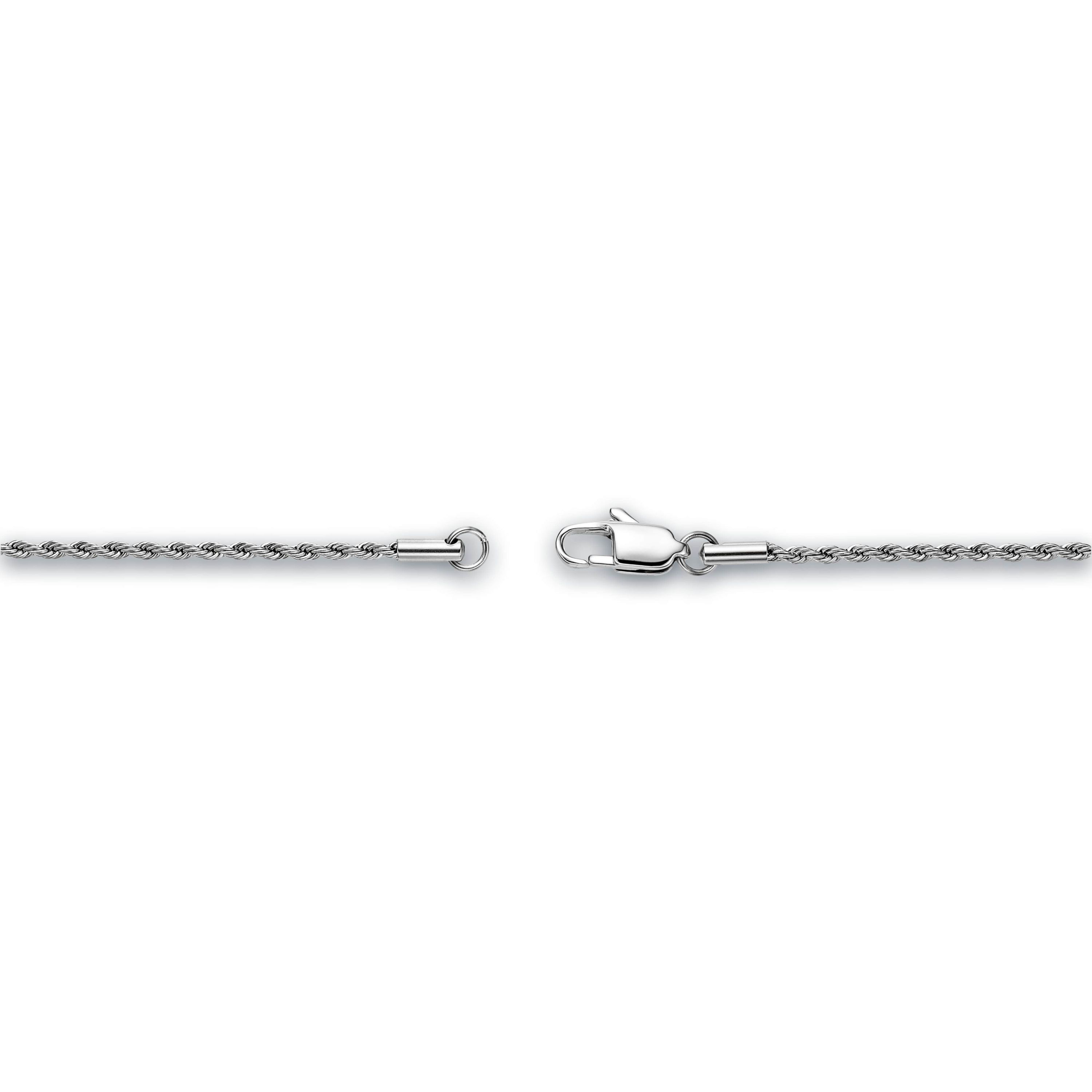 Stainless Steel Rope Chain Cross Pendant Necklace