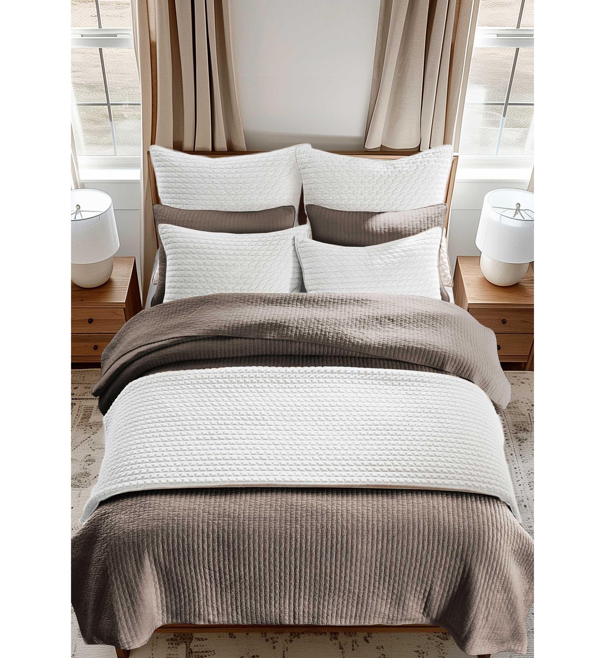 Velvet Stitch Euro Sham Set of 2
