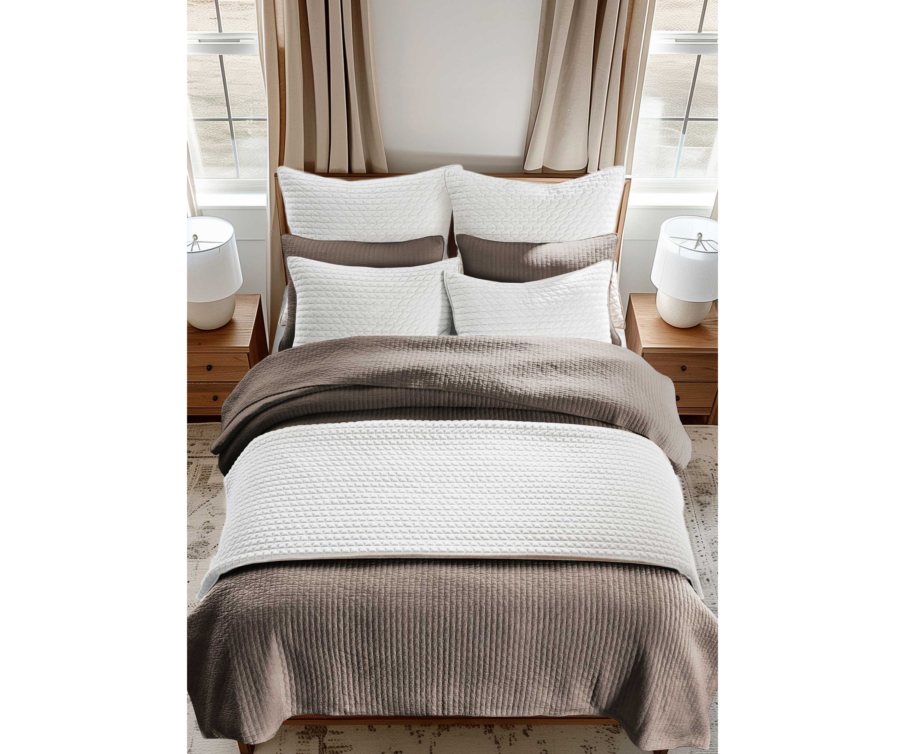 Velvet Stitch Euro Sham Set of 2